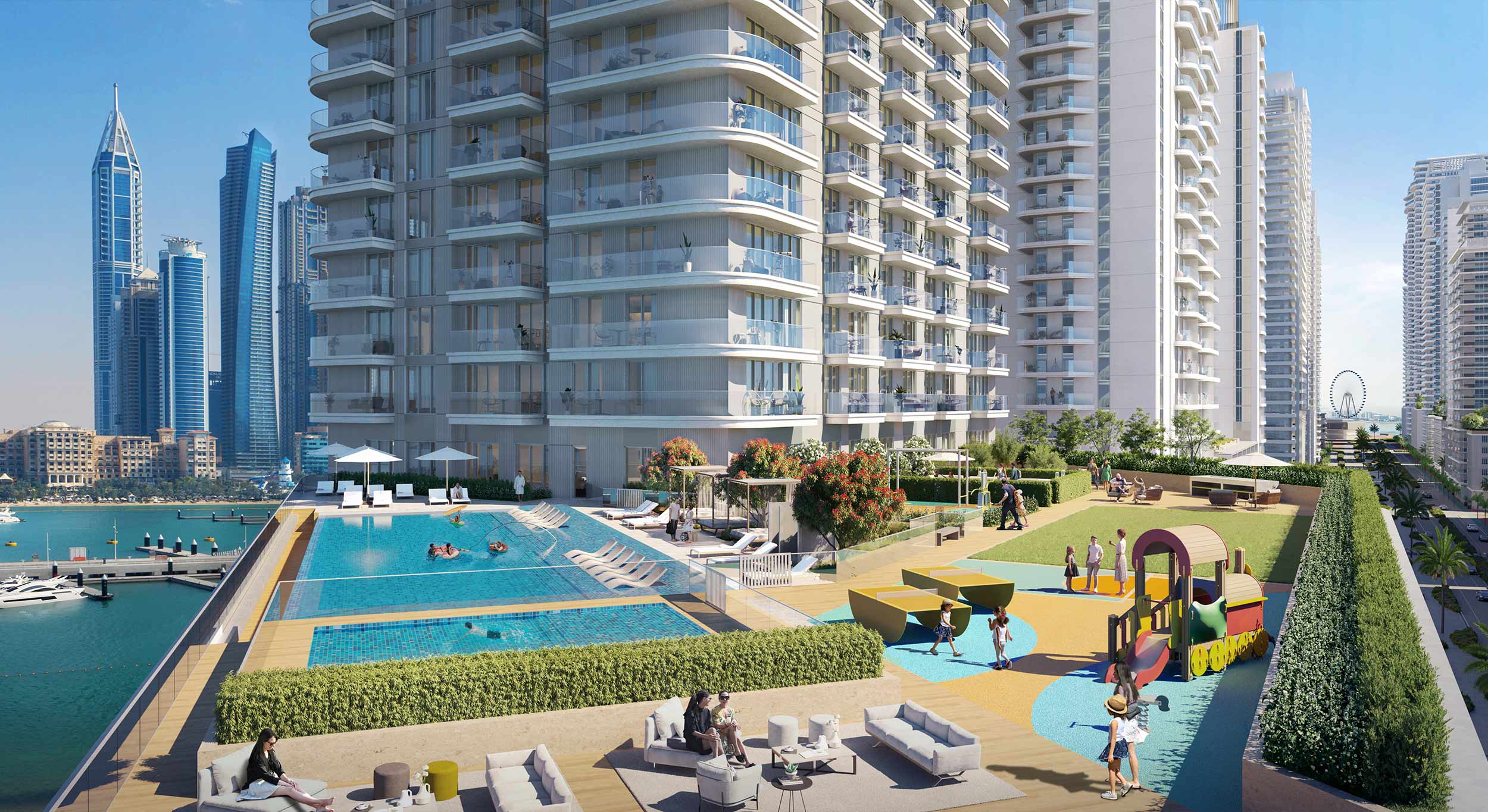 Beachgate by Address — proje görseli — Dubai Harbour / Emaar Beachfront bölgesinde