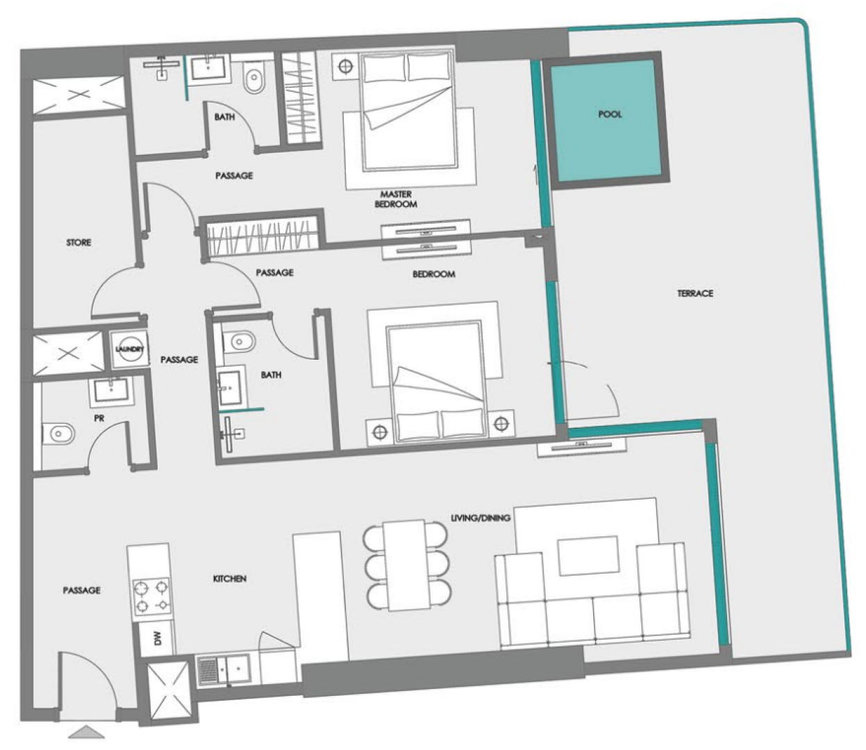 SAMANA Boulevard Heights — exterior view in Dubai Land (Dubailand)
