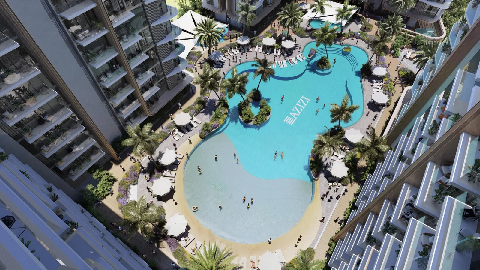 Azizi Jaddaf Beach Oasis — amenity render