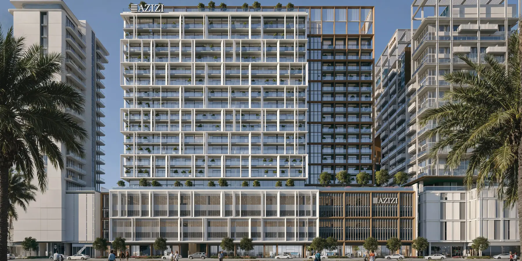 Azizi Farishta II — exterior view in Al Jaddaf