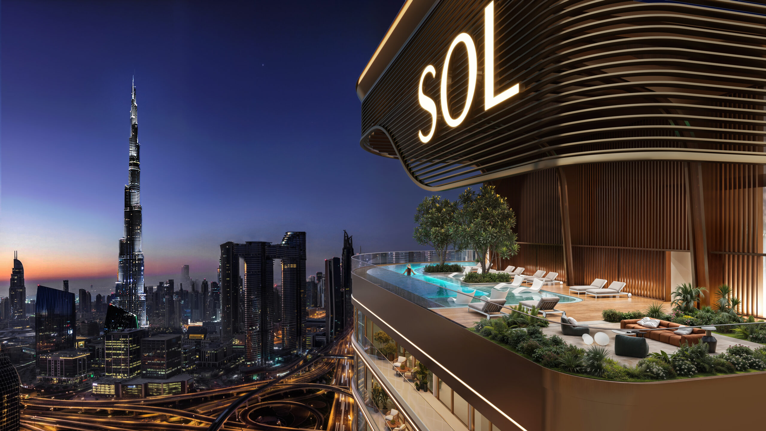 SOL LUXE Tower (Sheikh Zayed Road) — vue extérieure à DIFC