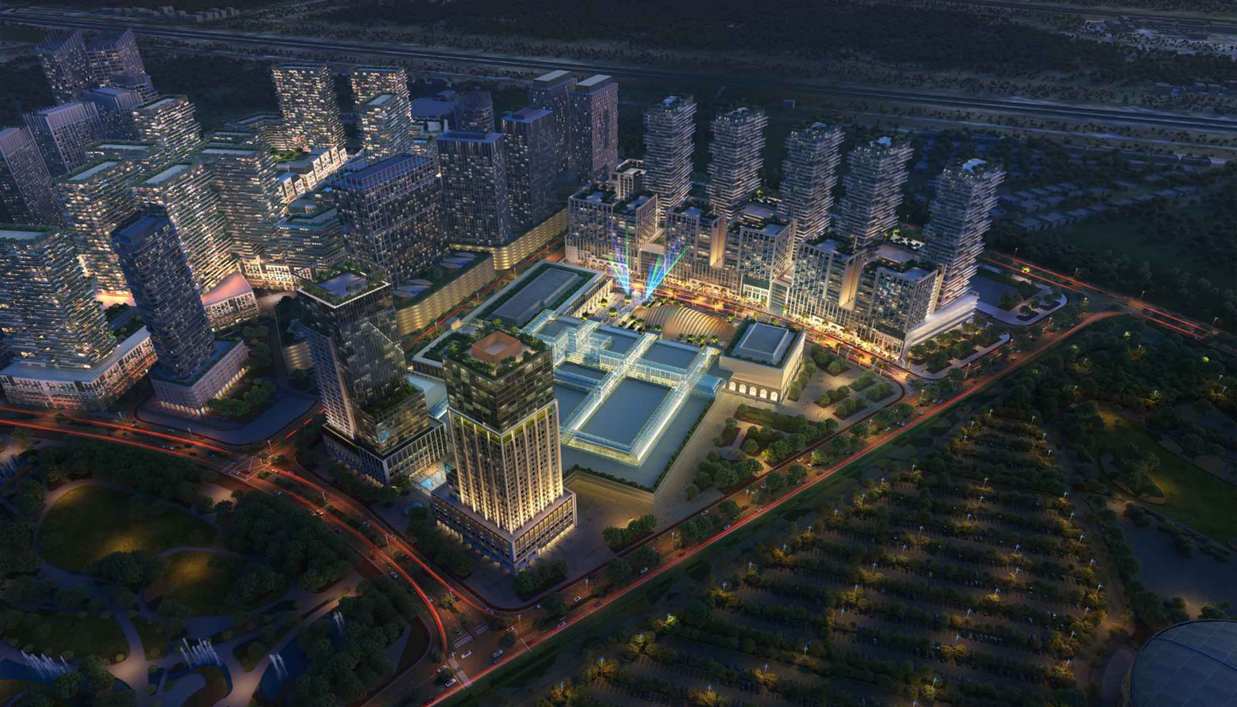 Azizi Milan — exterior view in Dubai Land (Dubailand)