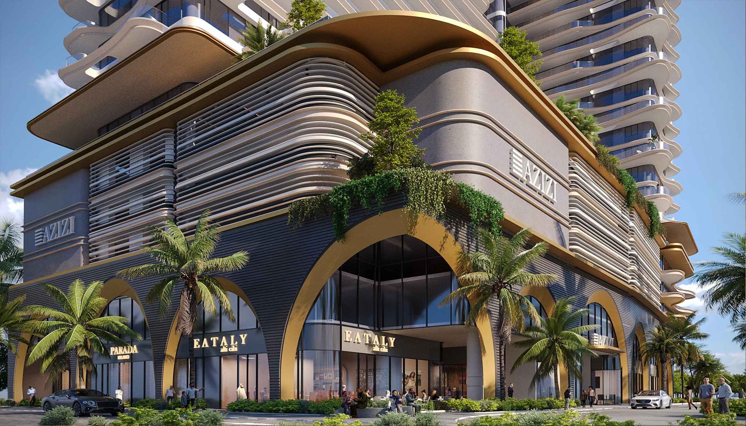 Azizi Milan — exterior view in Dubai Land (Dubailand)
