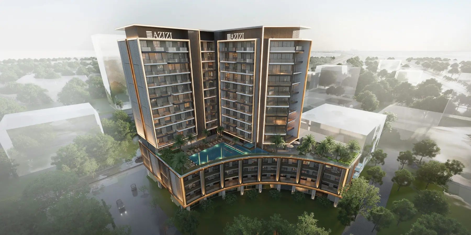 Azizi Gabriel — exterior view in Downtown Jebel Ali