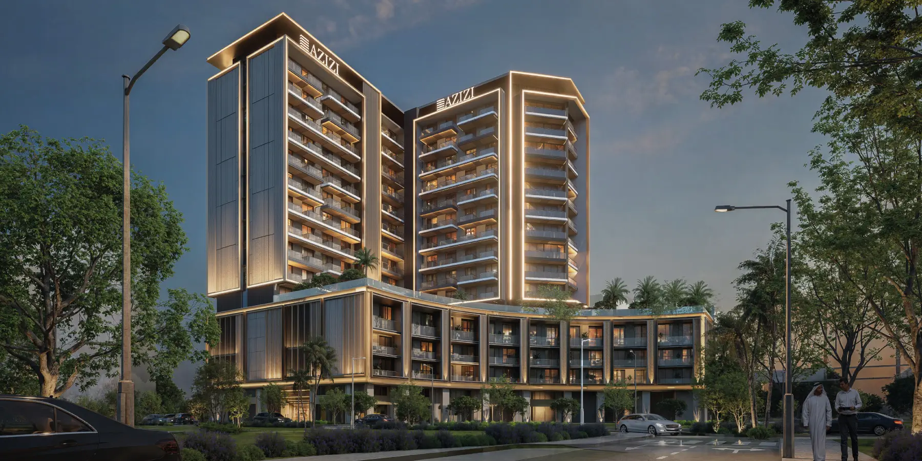 Azizi Gabriel — exterior view in Downtown Jebel Ali