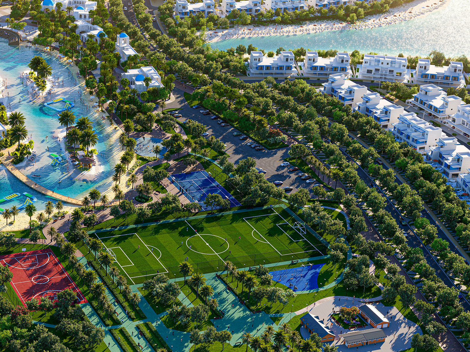 Valencia at DAMAC Lagoons District — vue extérieure à DAMAC Lagoons