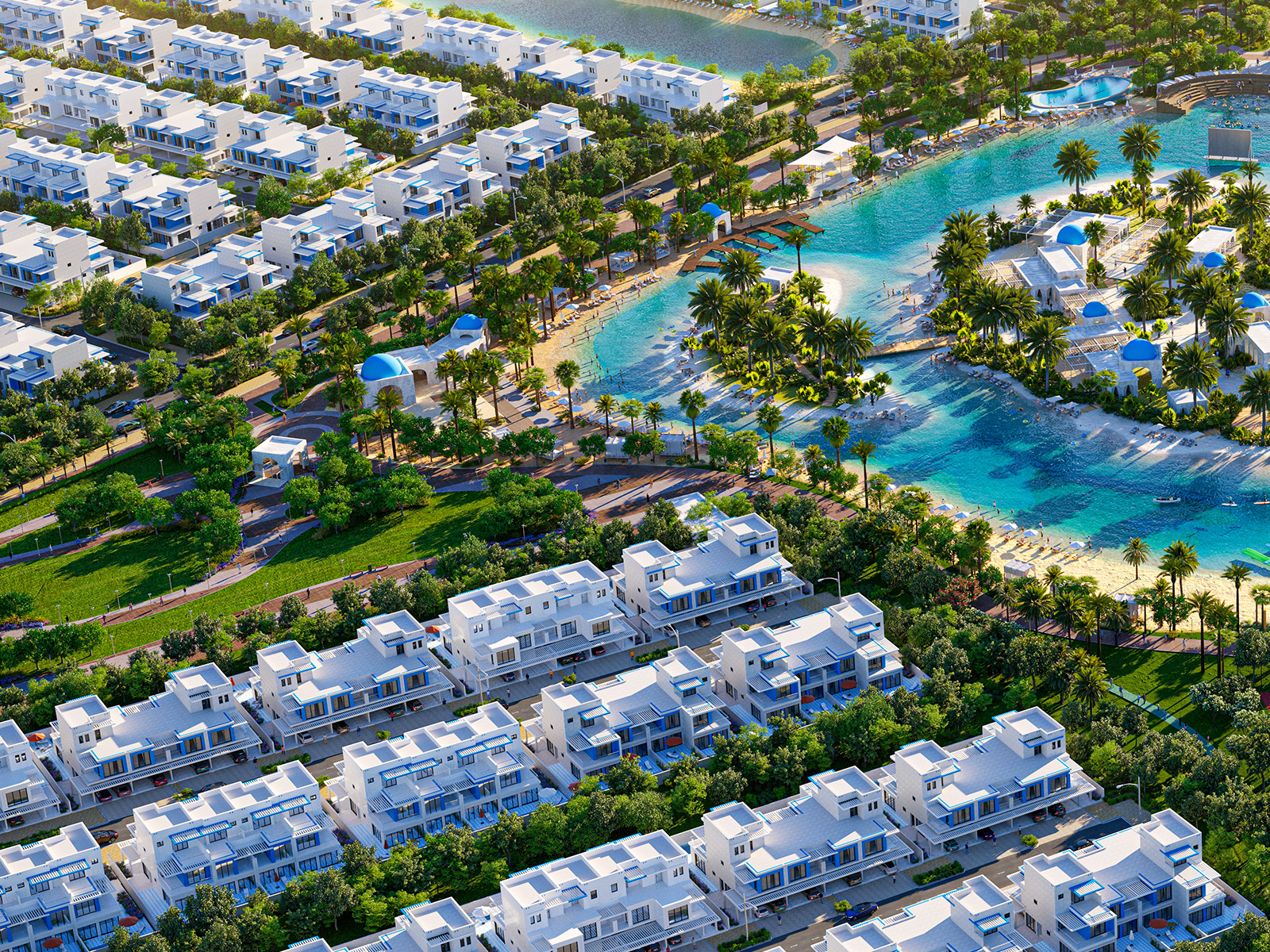 Valencia at DAMAC Lagoons District — vue extérieure à DAMAC Lagoons