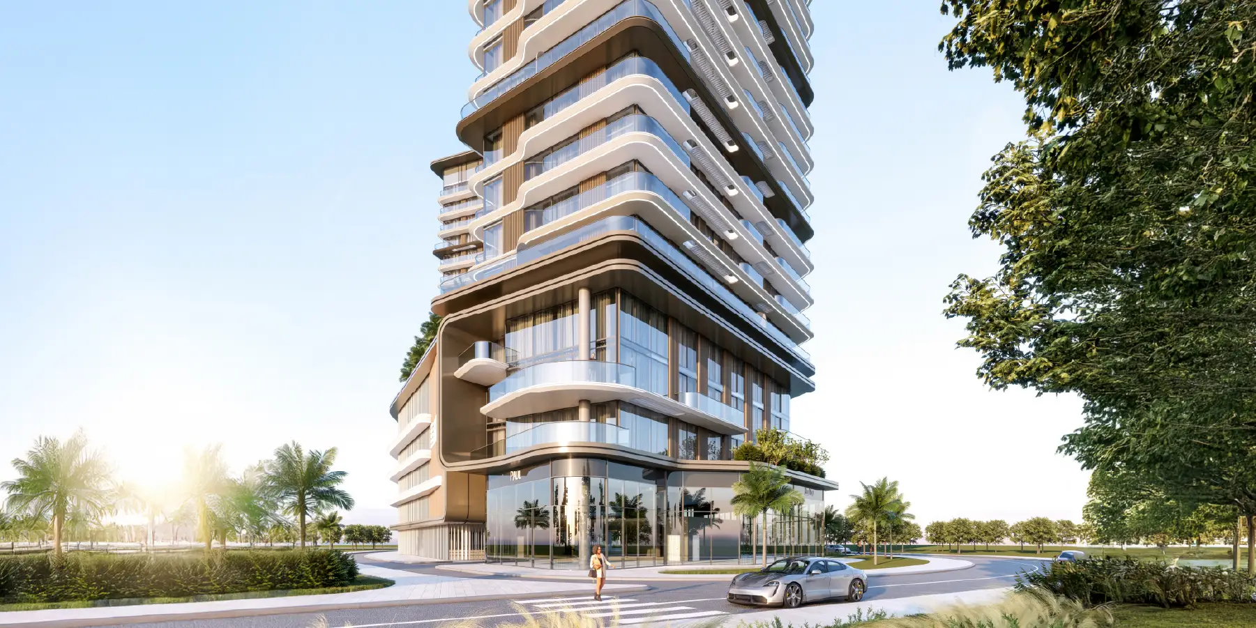 Azizi Abraham — exterior view in Downtown Jebel Ali