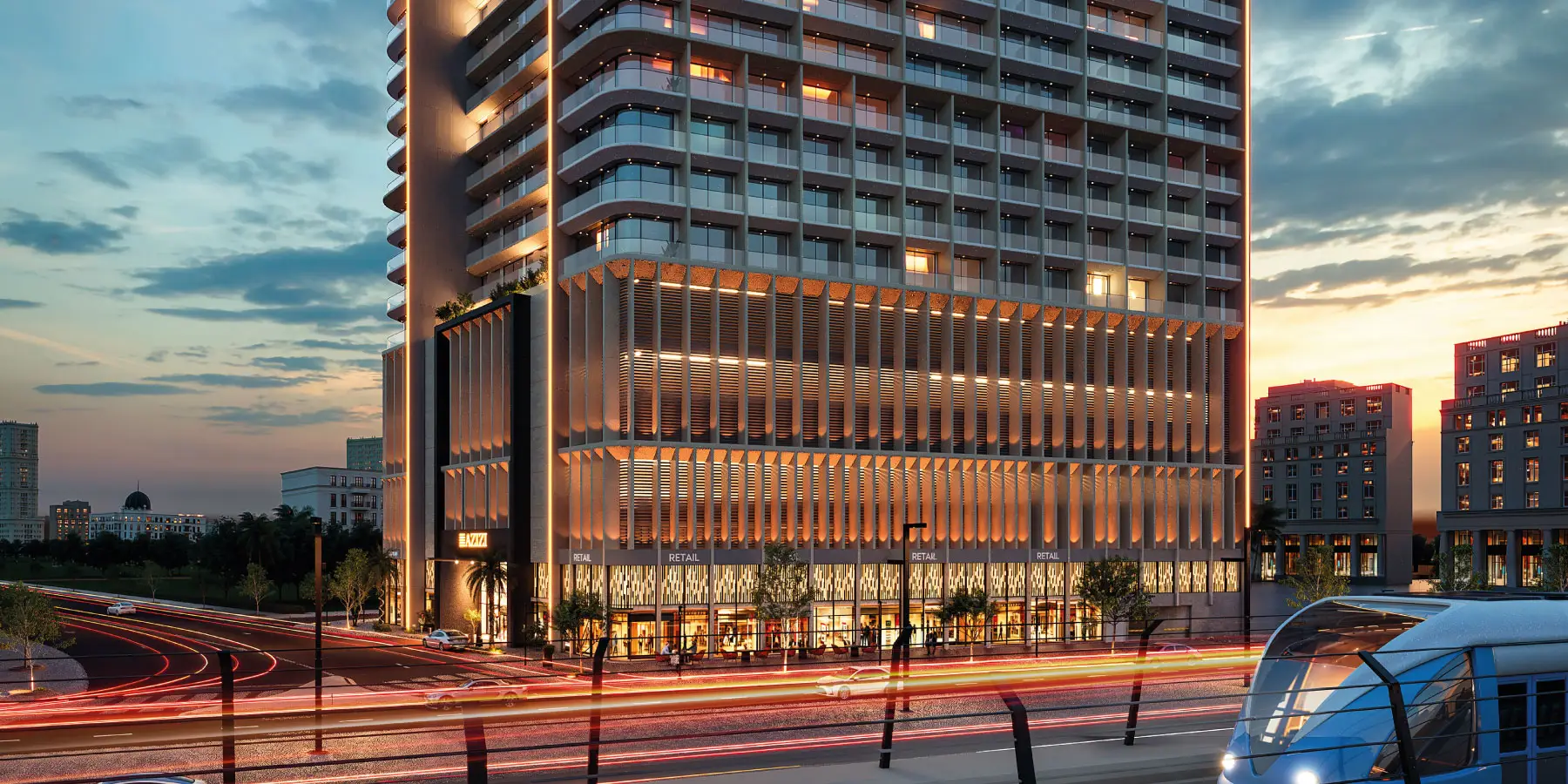 Azizi Arian — exterior view in Downtown Jebel Ali