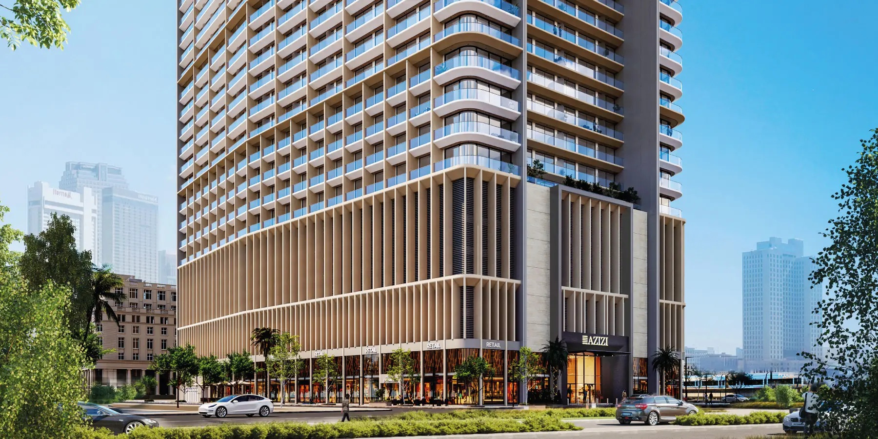 Azizi Arian — exterior view in Downtown Jebel Ali