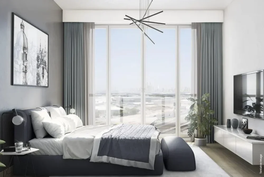 Azizi Aura Phase 2 — exterior view in Jebel Ali Village