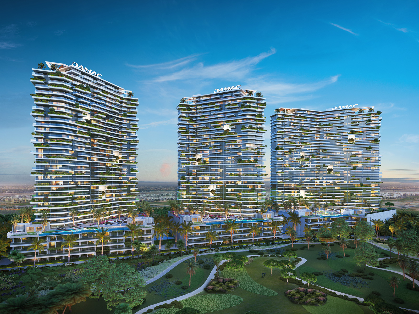 Golf Greens by DAMAC — exterior view in DAMAC Hills
