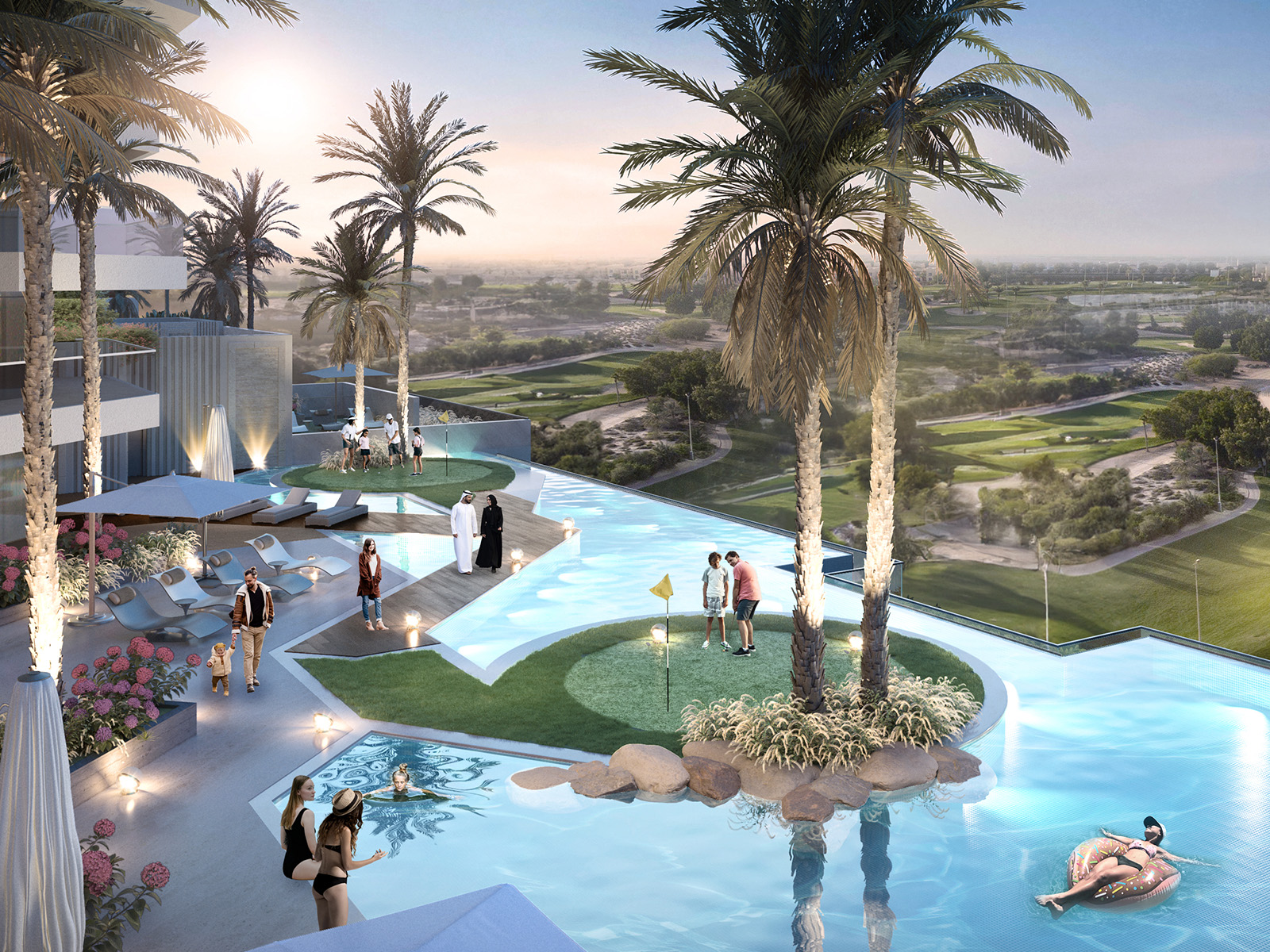 Golf Greens by DAMAC — exterior view in DAMAC Hills