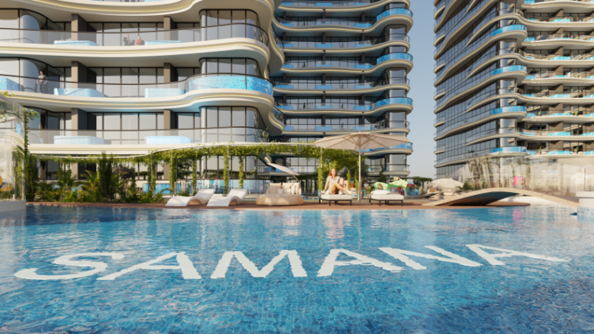 SAMANA Barari Twin Towers — exterior view in Majan (Dubailand)