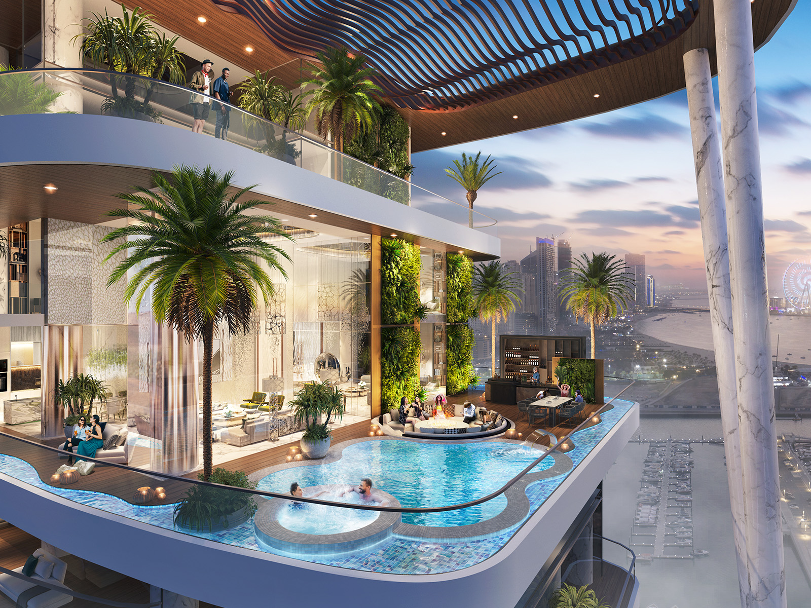 DAMAC Bay 2 by Cavalli — exterior view in Dubai Harbour / Emaar Beachfront