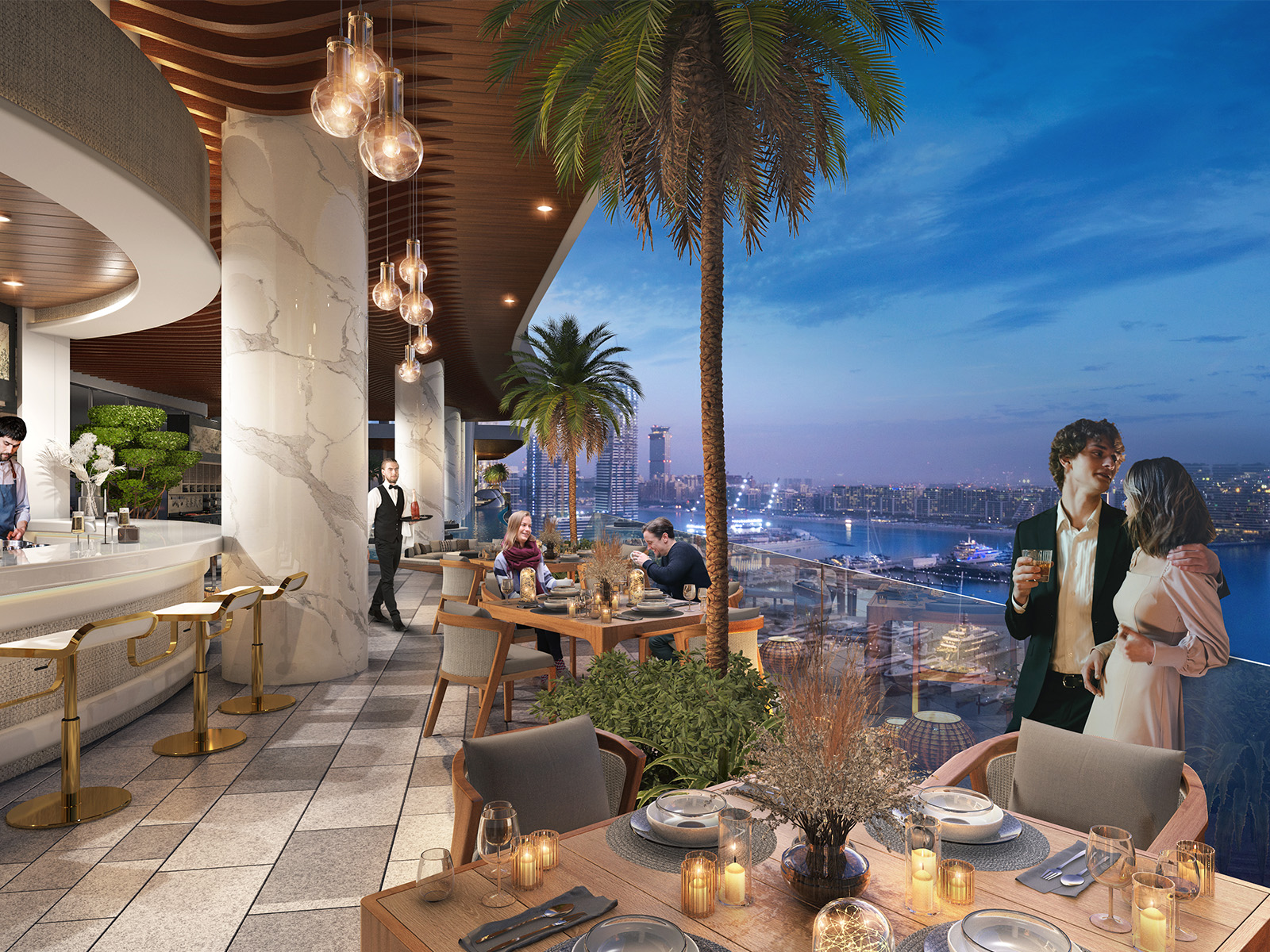 Skycrest Collection — exterior view in Dubai Harbour / Emaar Beachfront