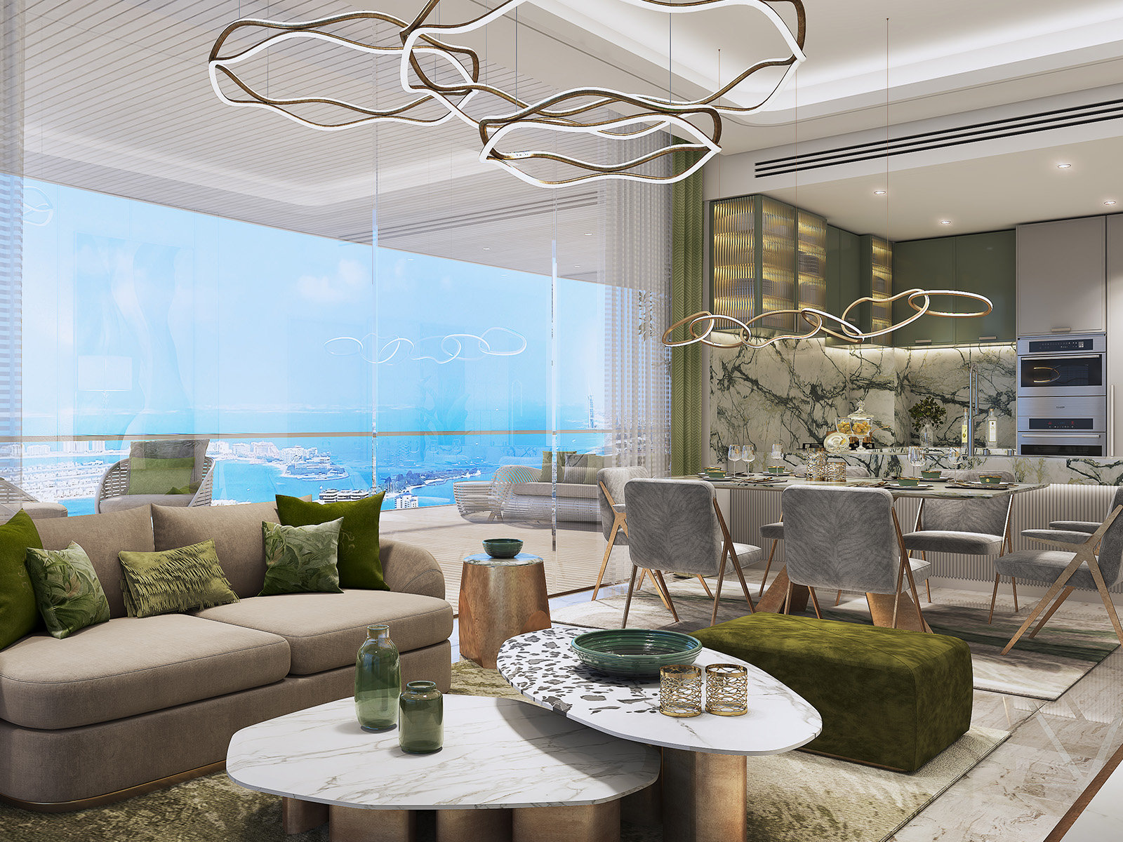 Skycrest Collection — exterior view in Dubai Harbour / Emaar Beachfront