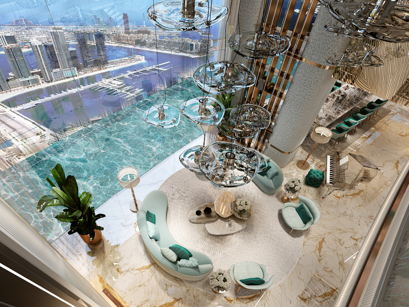 Skycrest Collection — exterior view in Dubai Harbour / Emaar Beachfront