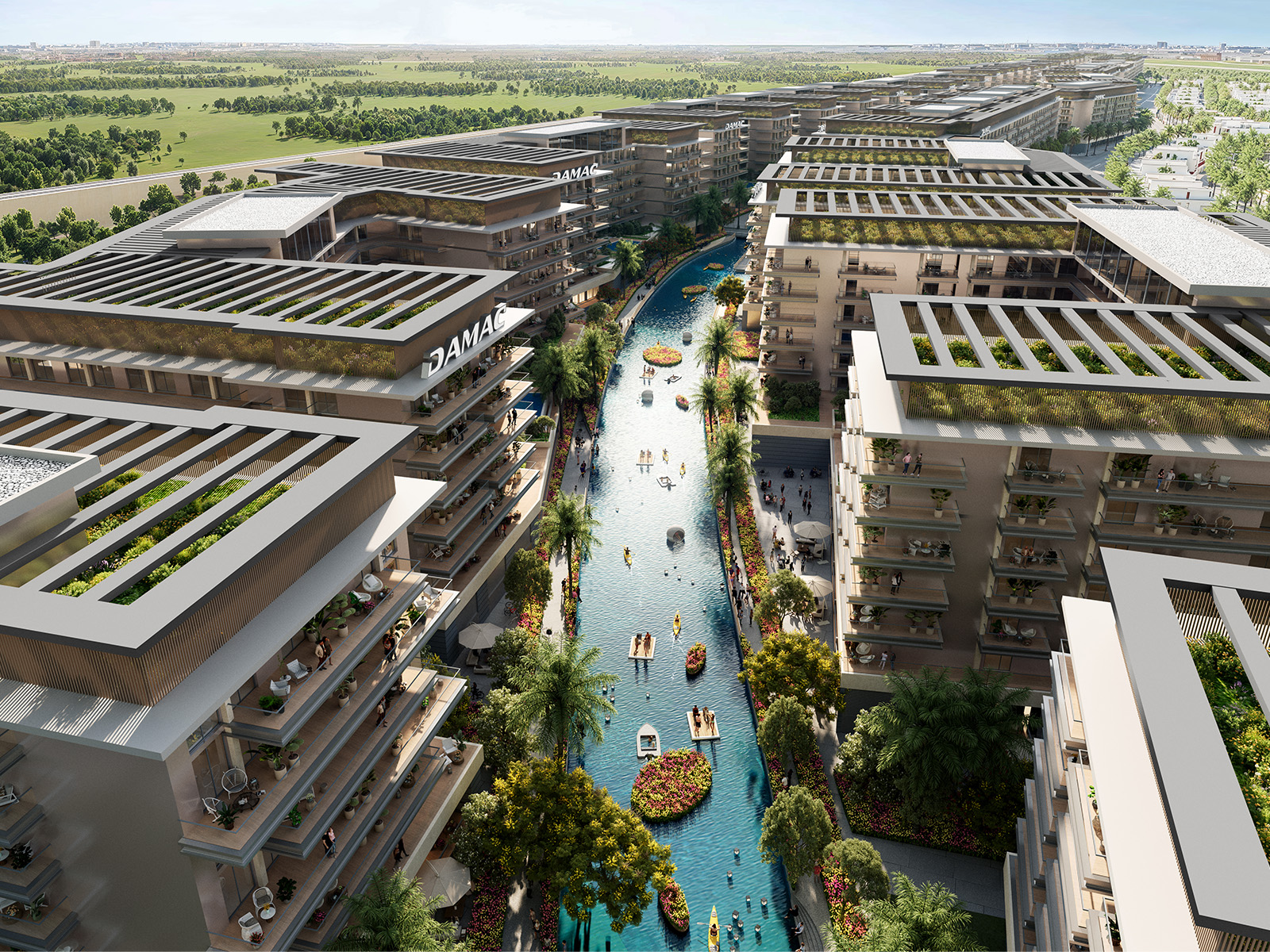 DAMAC Riverside Views — vue extérieure à Dubai Investment Park (DIP)