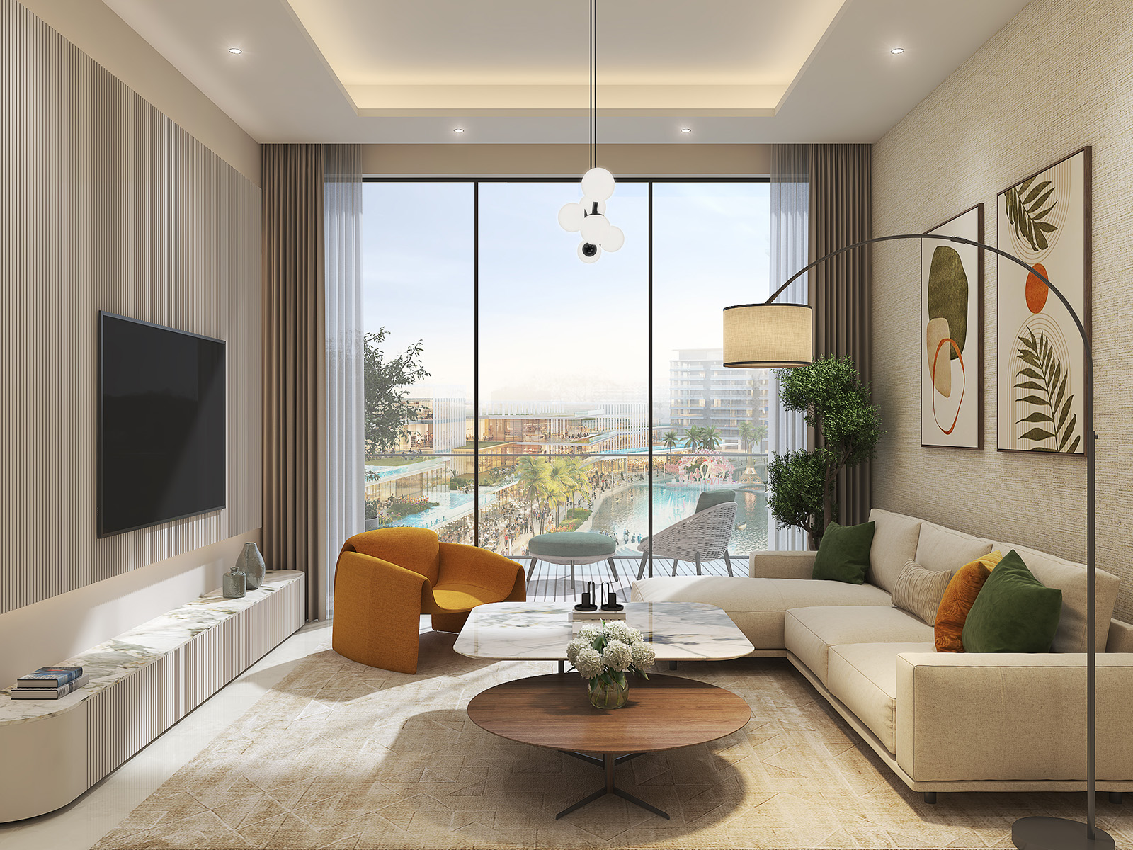 DAMAC Riverside Views — vue extérieure à Dubai Investment Park (DIP)