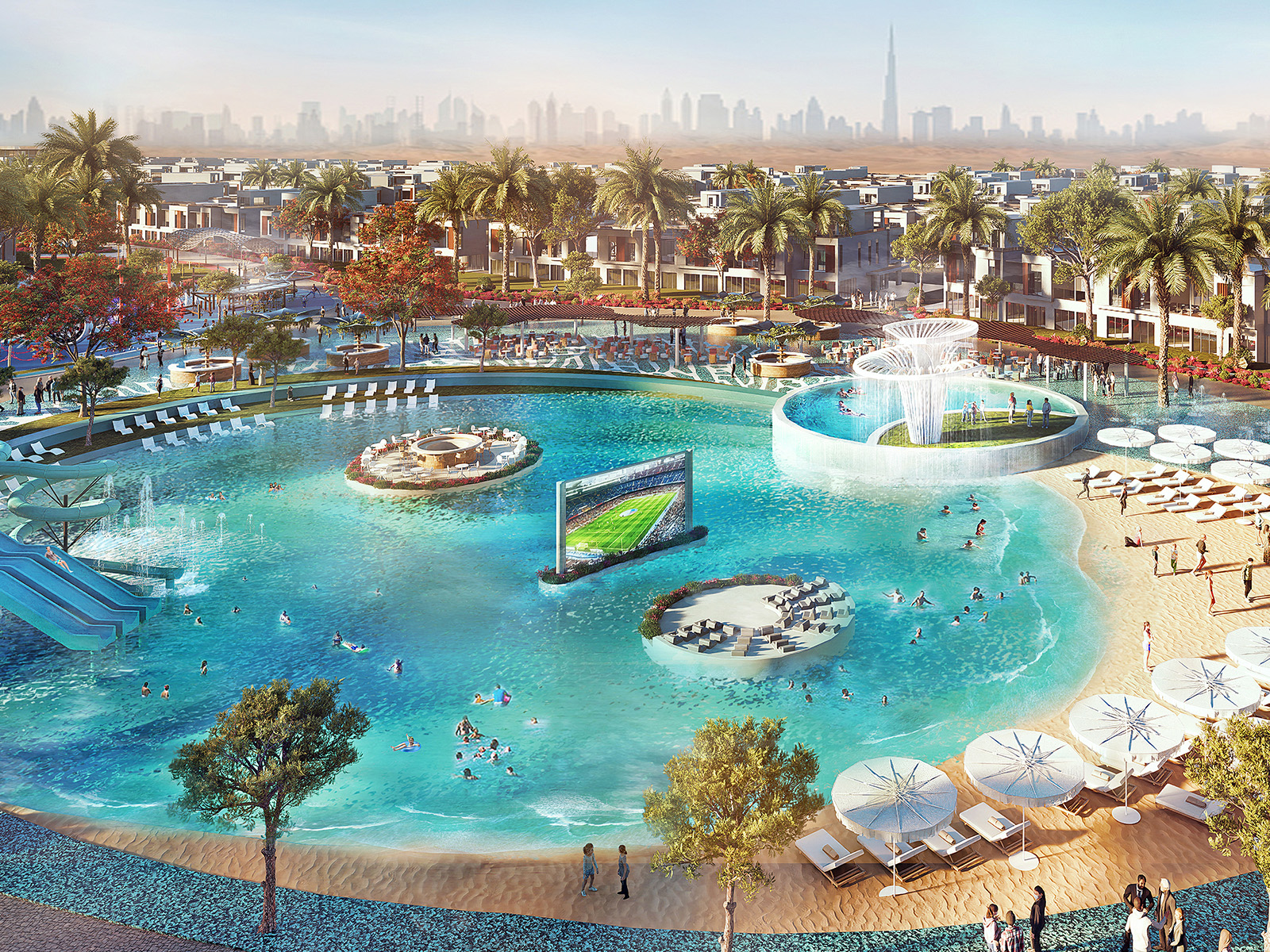 DAMAC Riverside Views — vue extérieure à Dubai Investment Park (DIP)