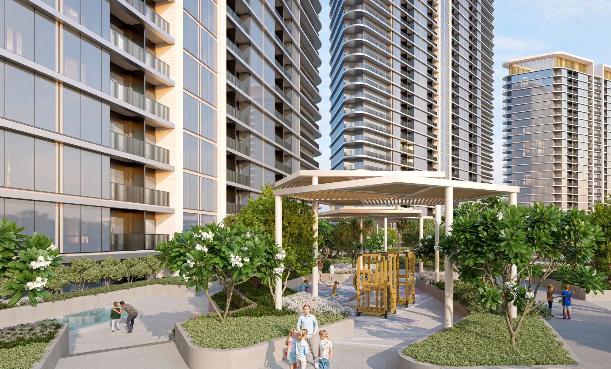 Sobha Solis — exterior view in Dubai Land (Dubailand)