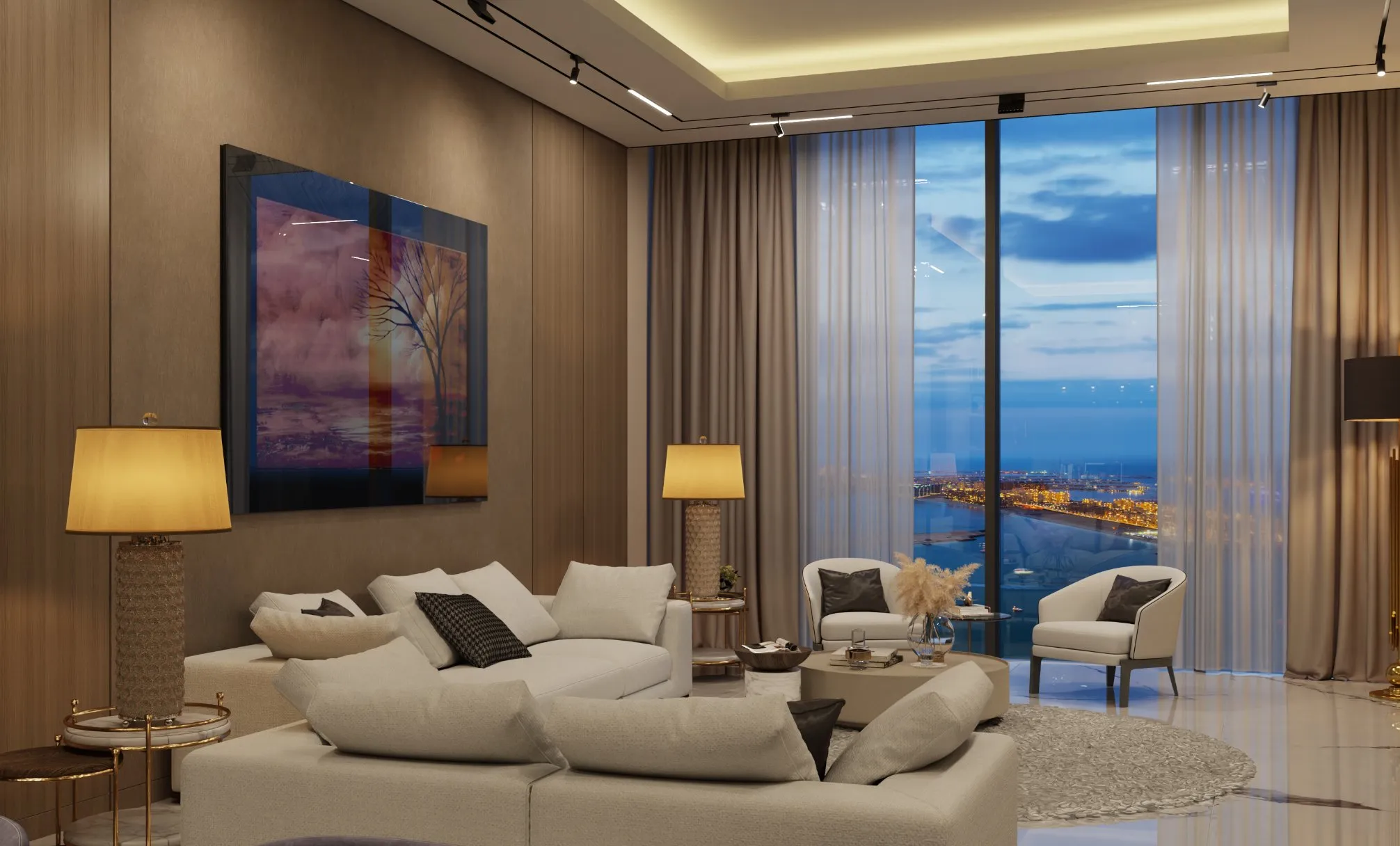 Sobha SeaHaven — exterior view in Dubai Harbour / Emaar Beachfront