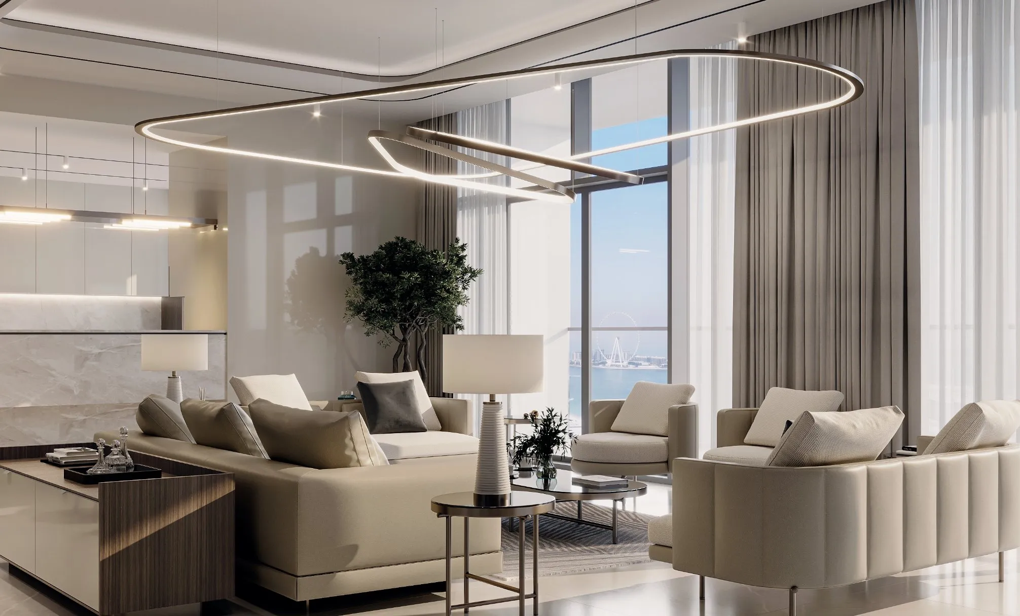 SeaHaven Sky Edition — exterior view in Dubai Harbour / Emaar Beachfront