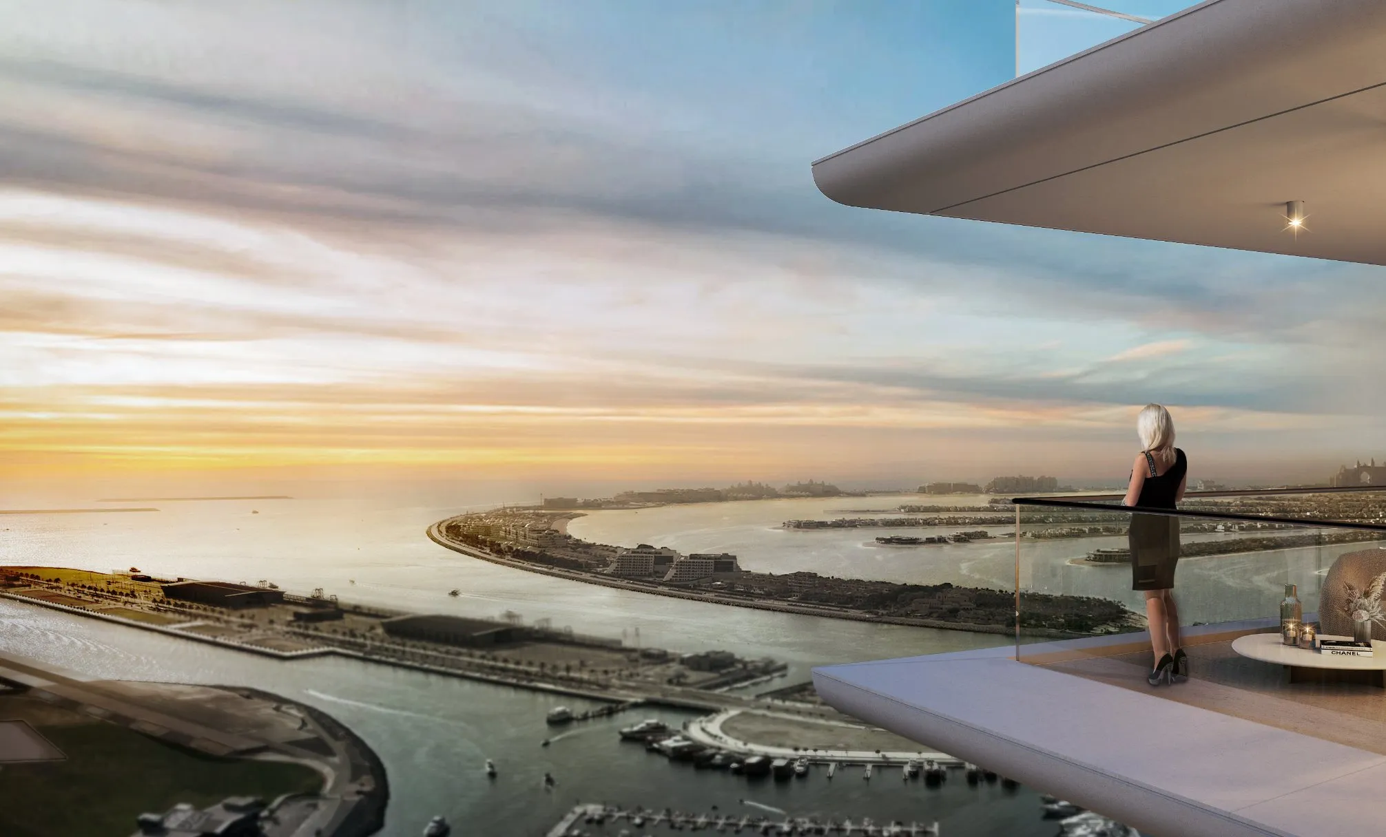 SeaHaven Sky Edition — exterior view in Dubai Harbour / Emaar Beachfront