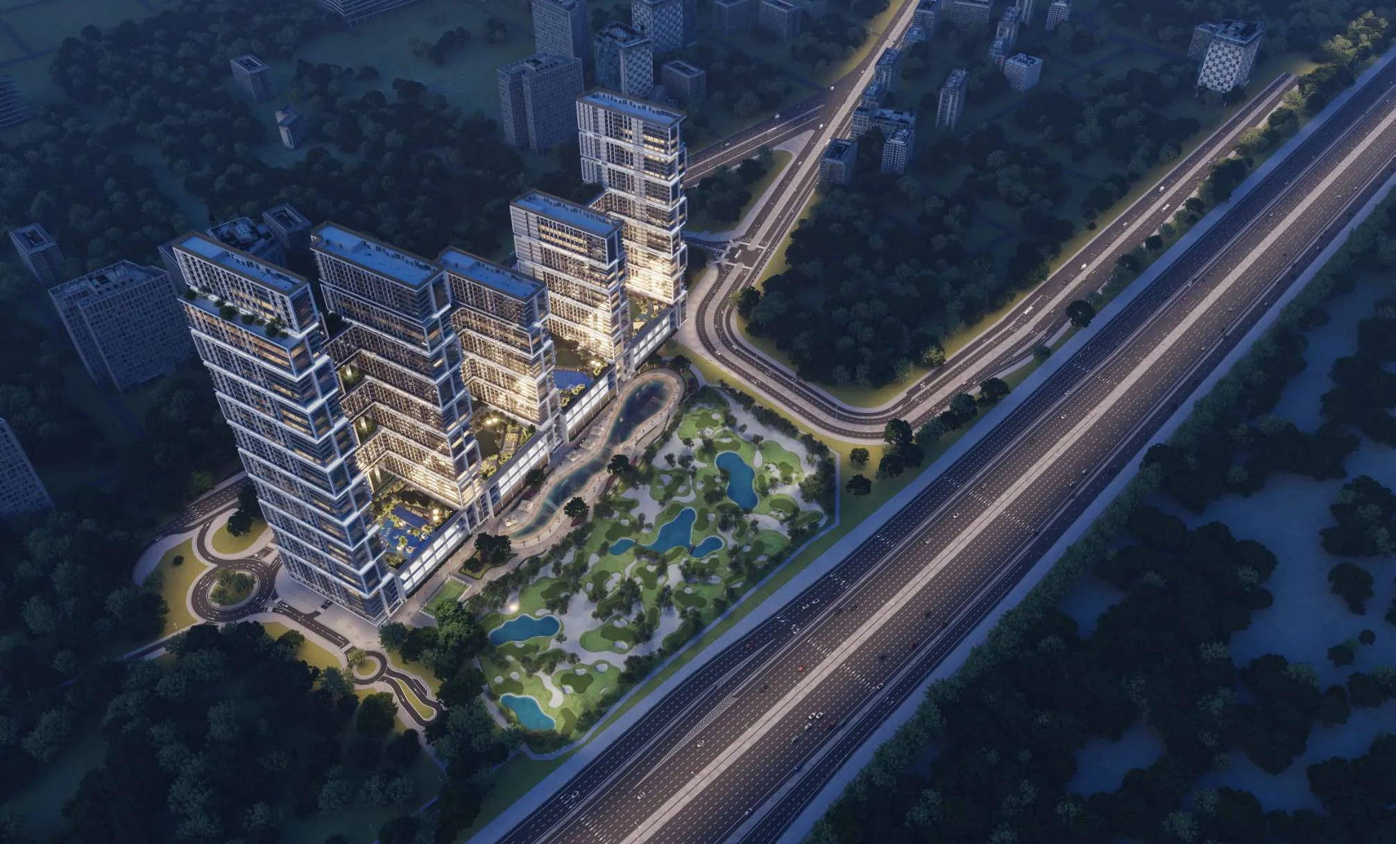 Sobha One — exterior view in Mohammed Bin Rashid City (MBR City)