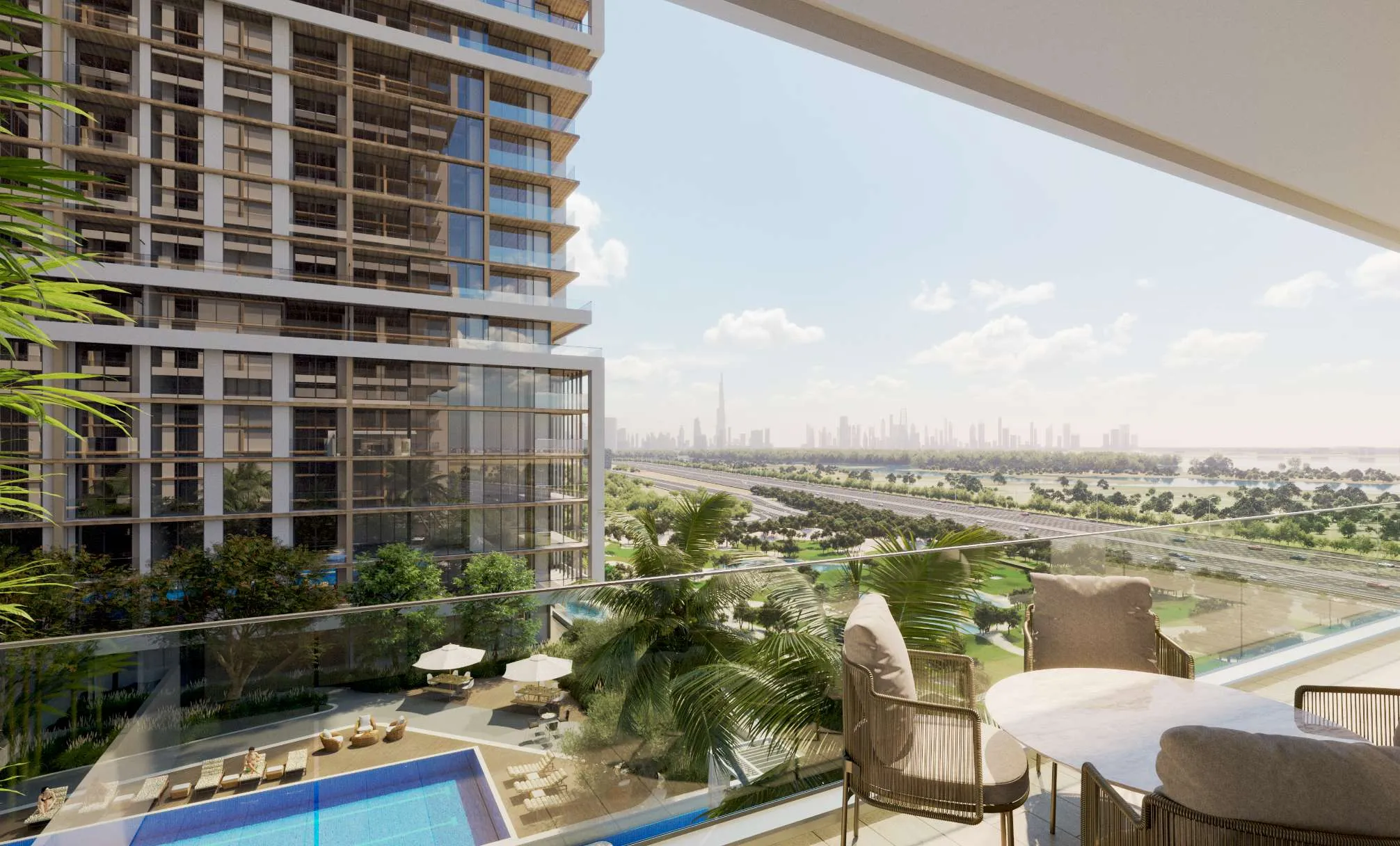 Sobha One — exterior view in Mohammed Bin Rashid City (MBR City)