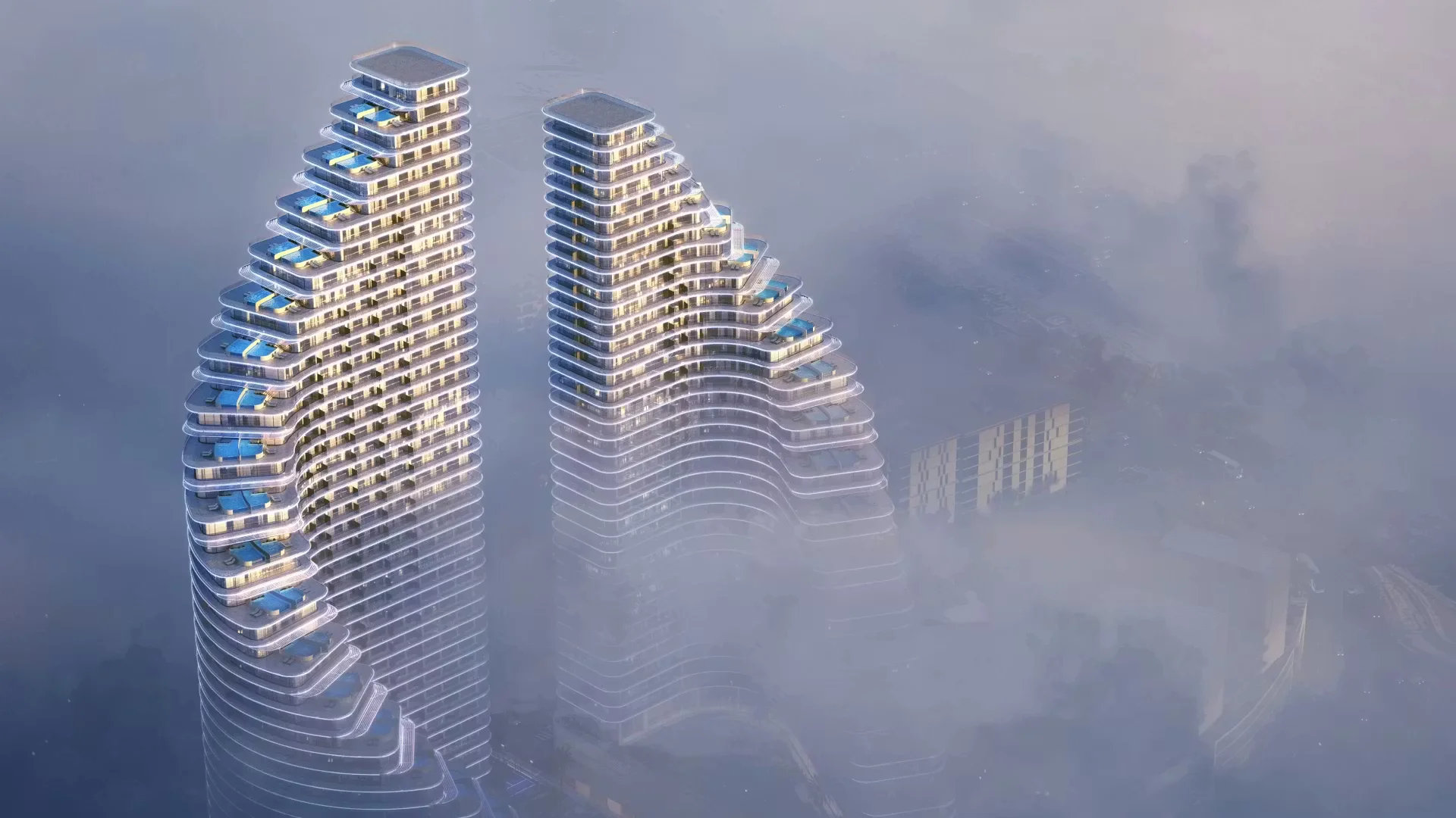 Binghatti Flare — exterior view in Jumeirah Village Triangle (JVT)