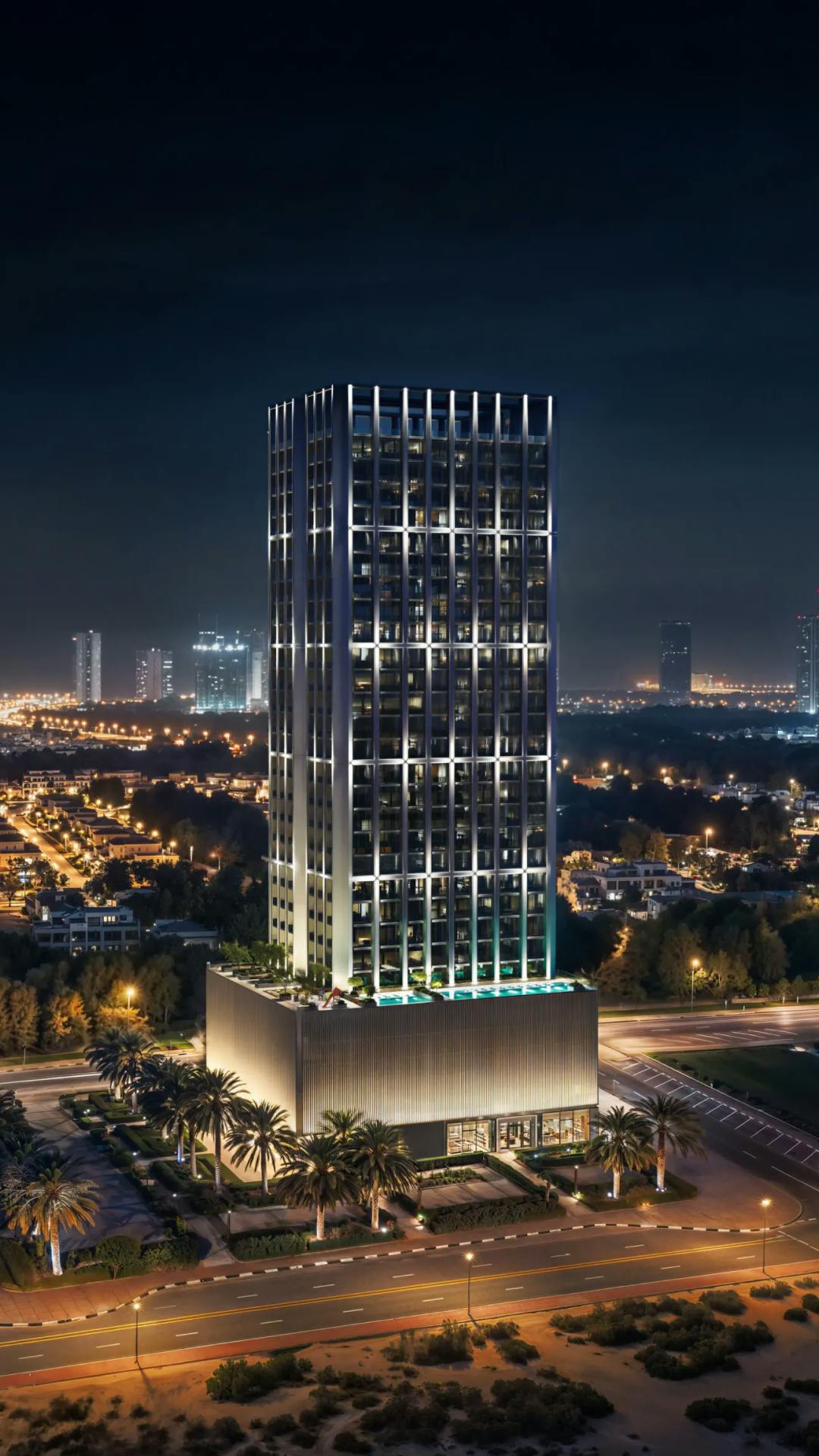 Binghatti Etherea — exterior view in Jumeirah Village Circle (JVC)