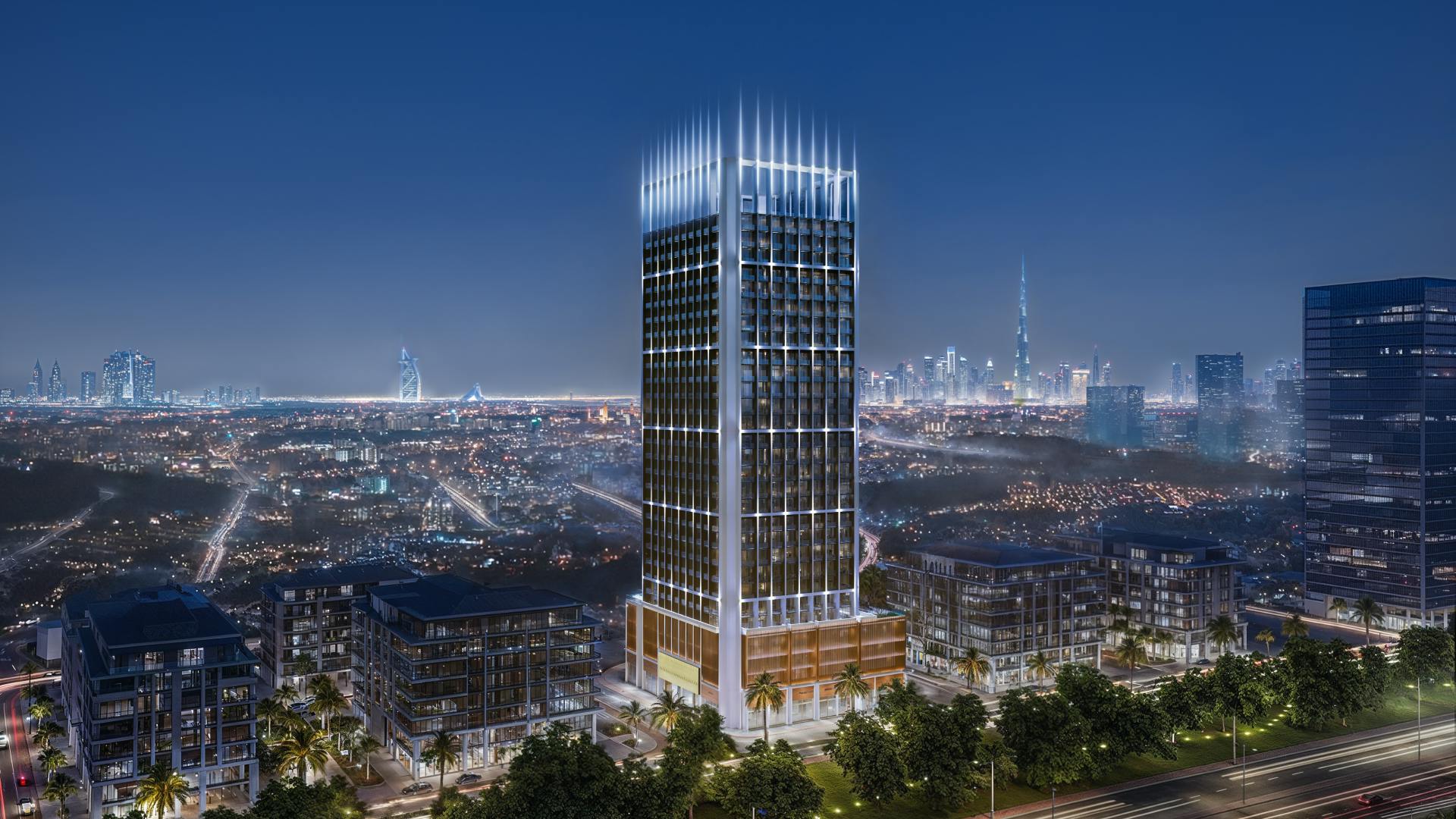 Binghatti Luxuria — exterior view in Jumeirah Village Triangle (JVT)