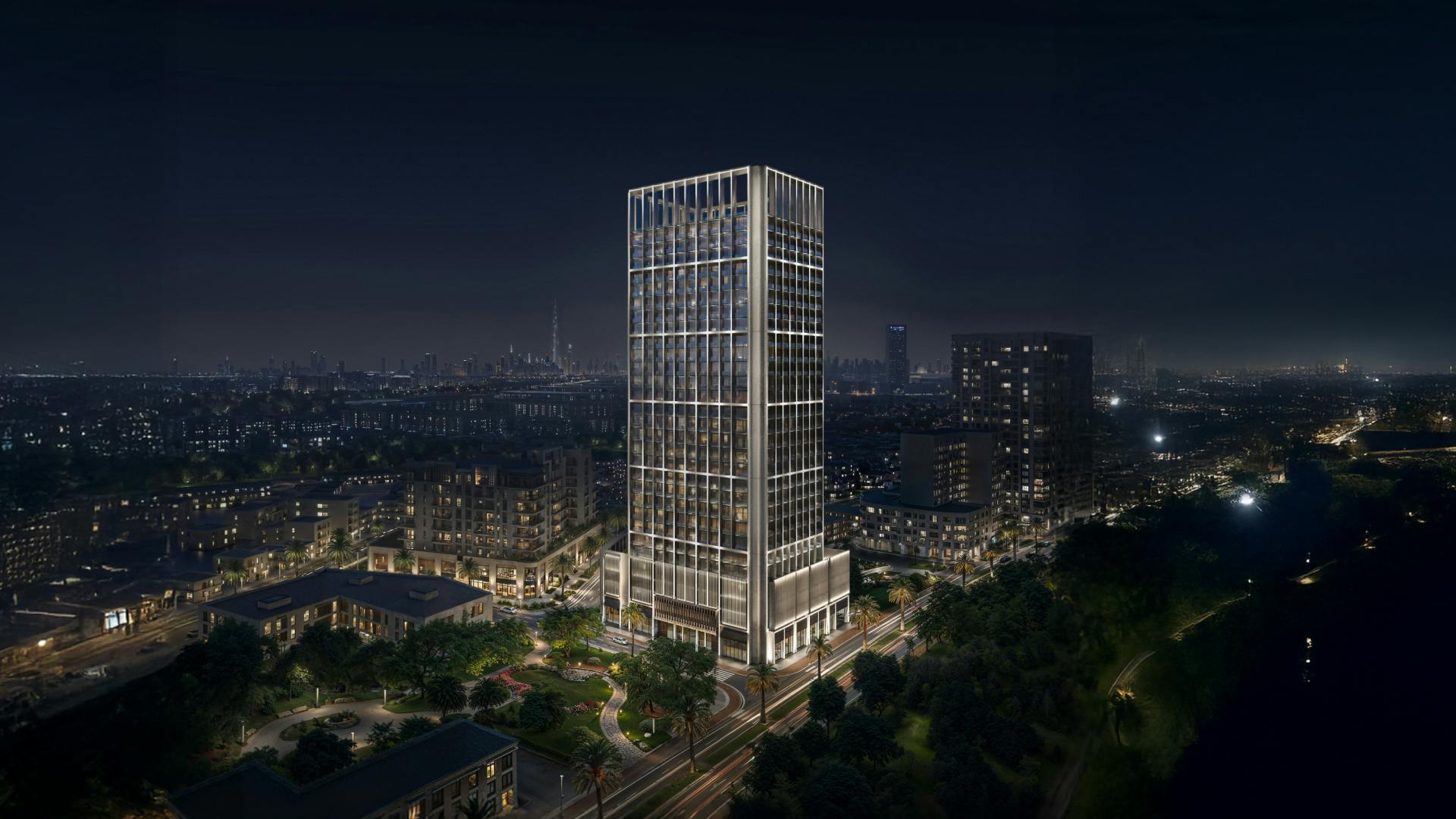 Binghatti Luxuria — exterior view in Jumeirah Village Triangle (JVT)