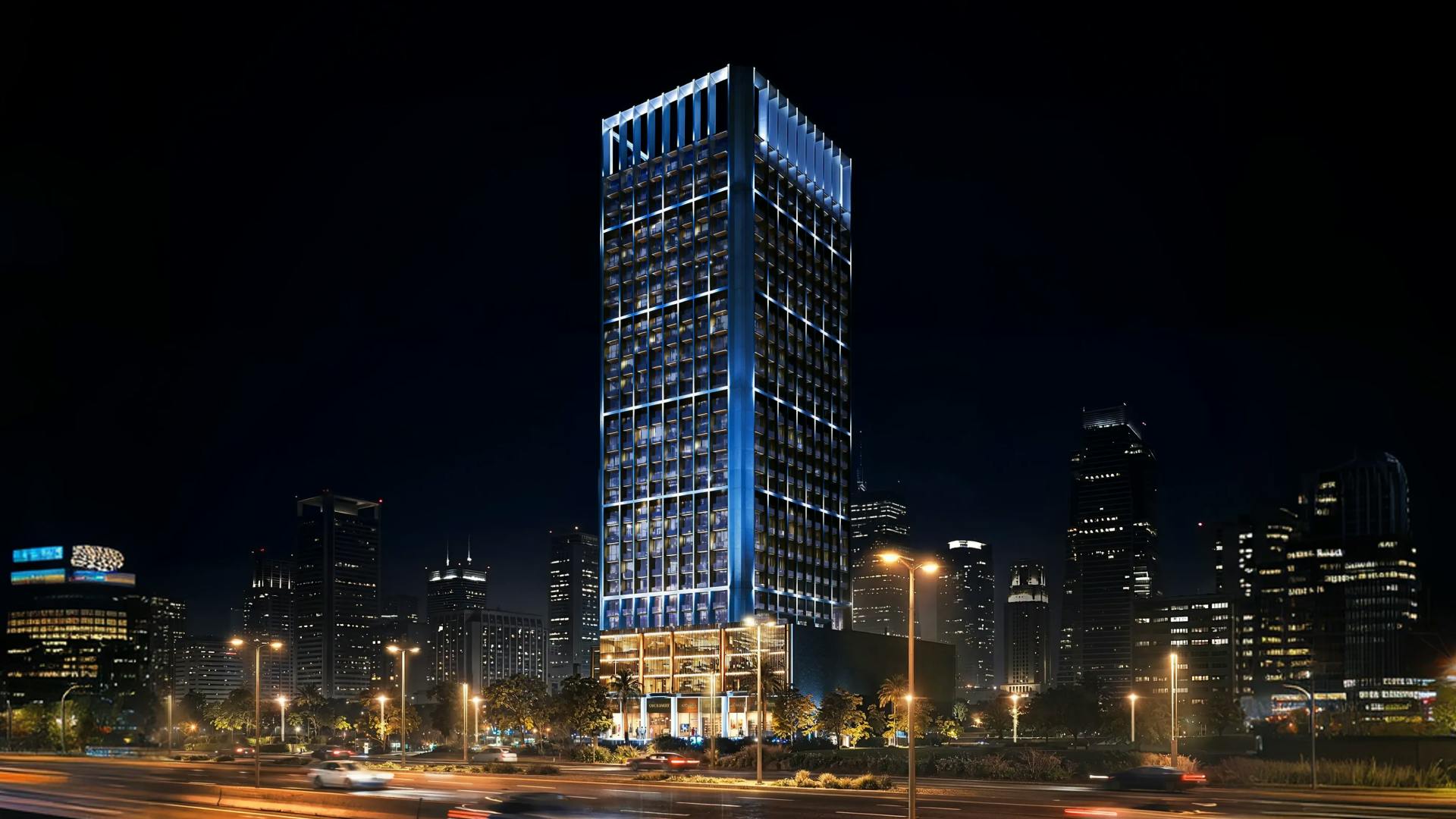 Binghatti Luxuria — exterior view in Jumeirah Village Triangle (JVT)