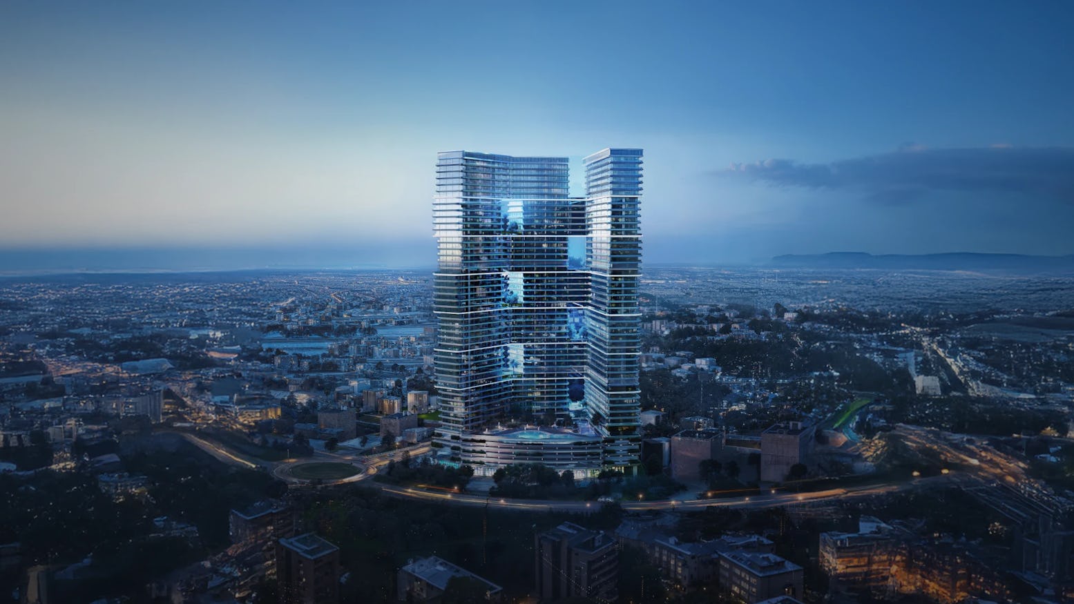 Binghatti Sky Terraces — exterior view in Motor City