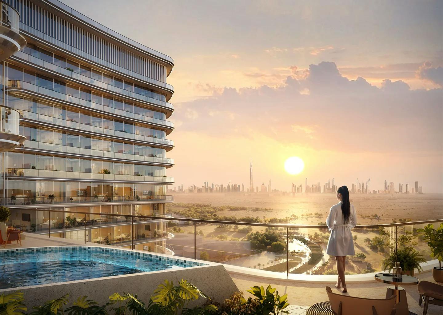 Binghatti Hillviews — vue extérieure à Dubai Science Park