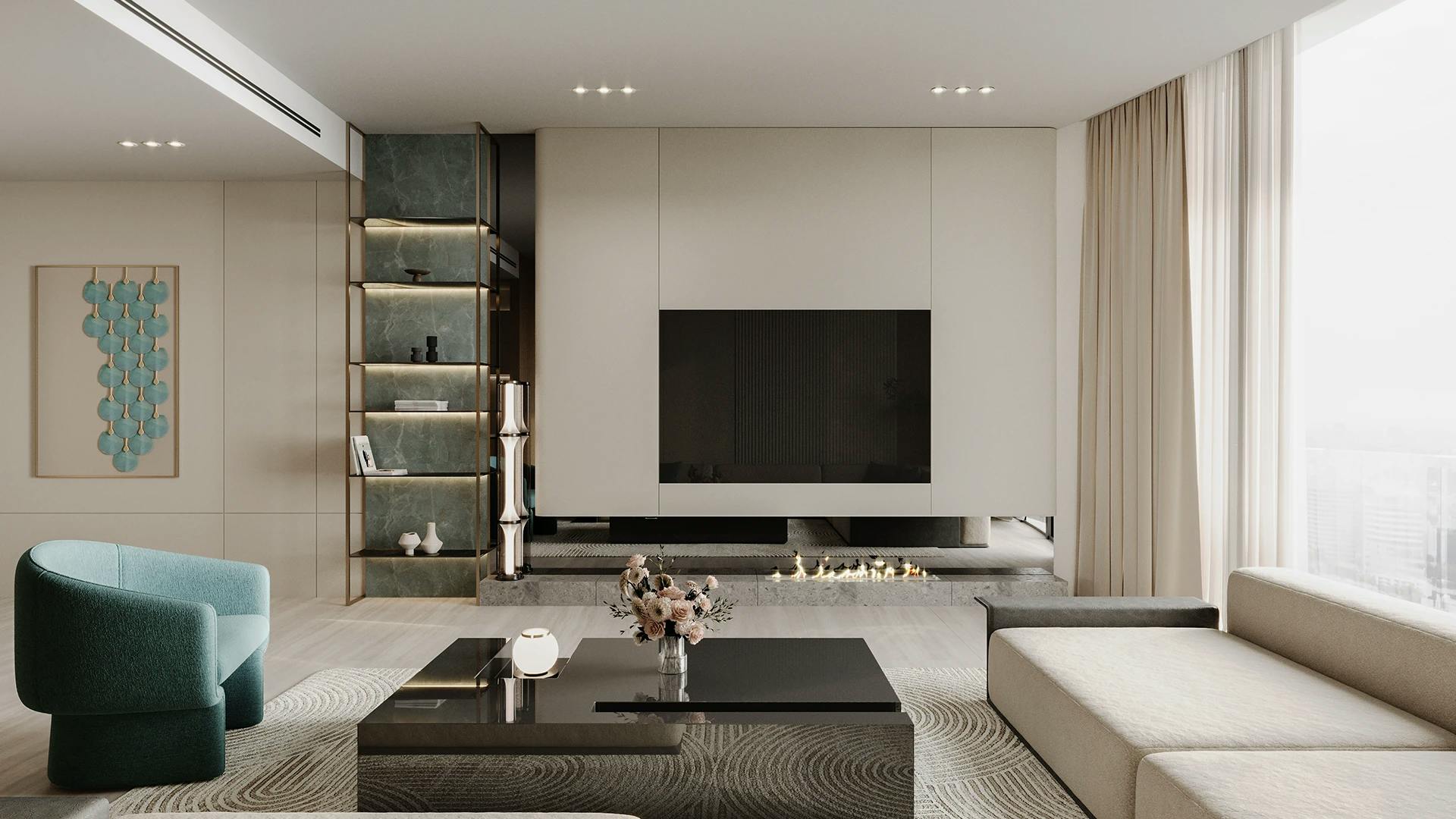 Binghatti Aquarise — interior render