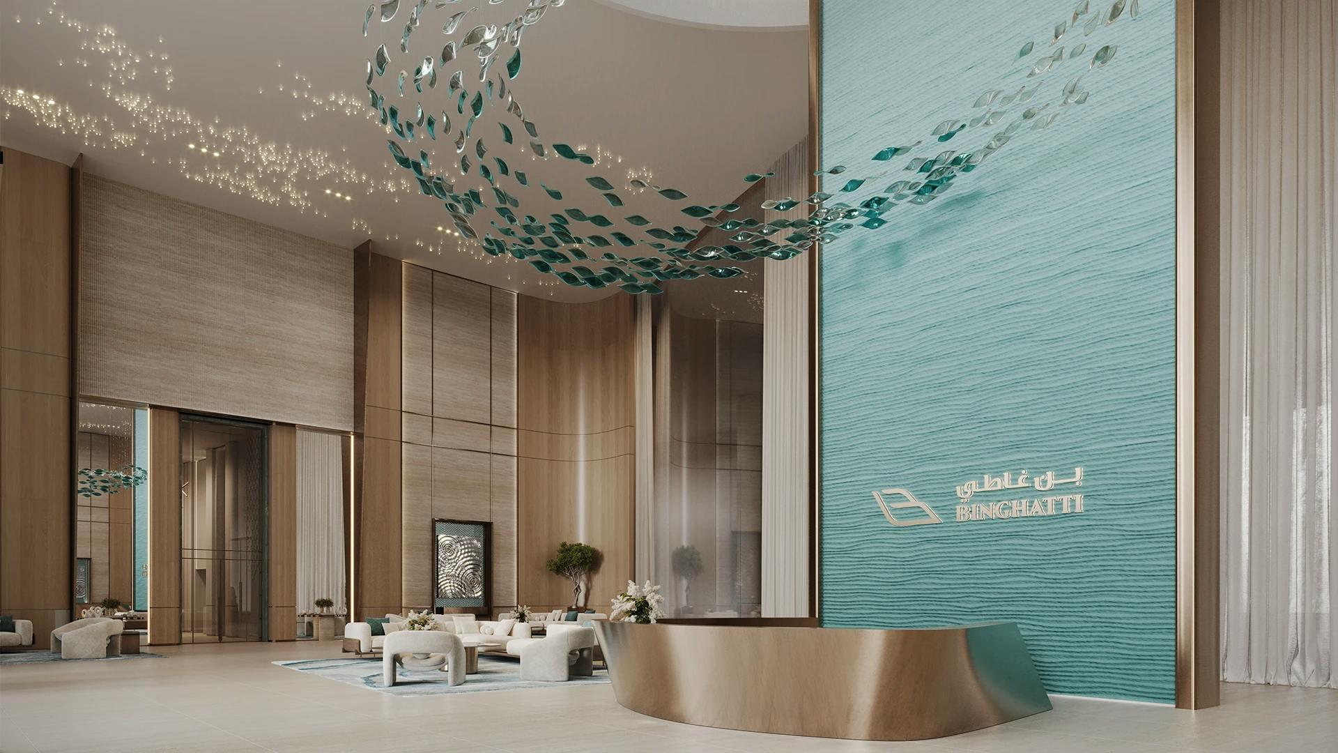 Binghatti Aquarise — interior render