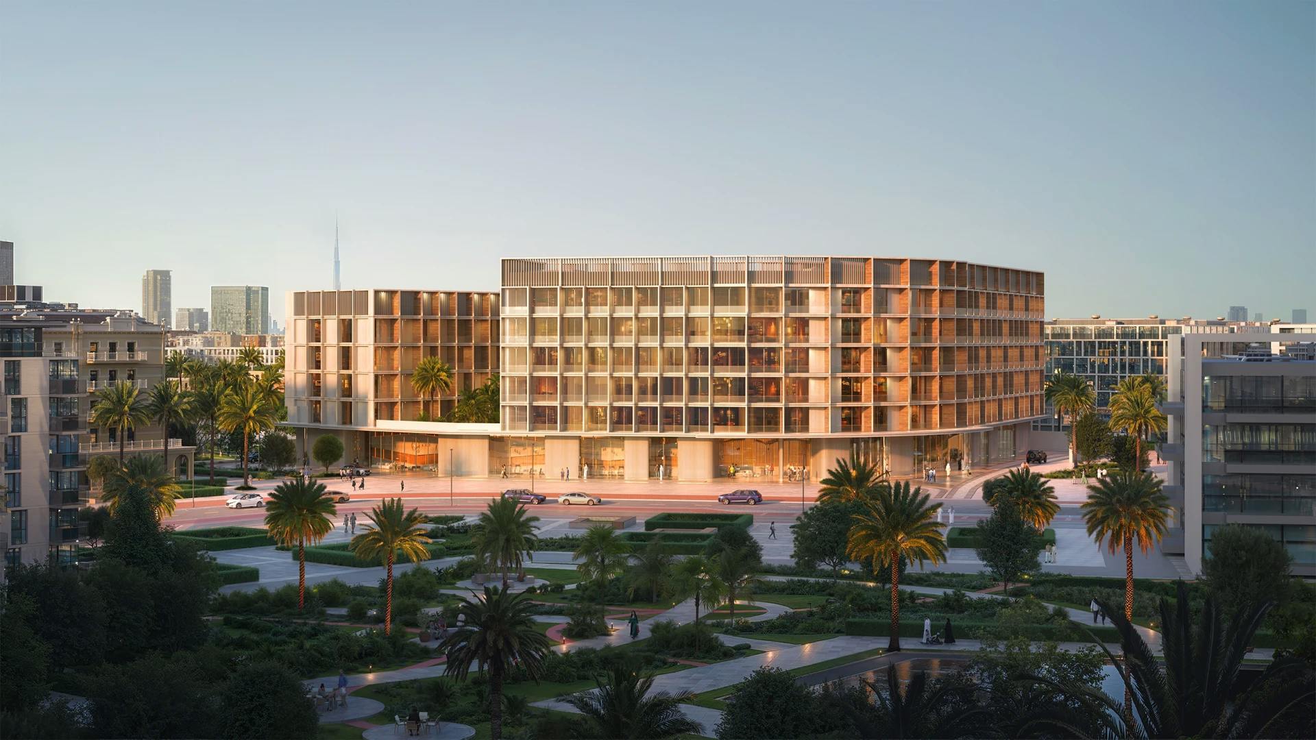 Binghatti Hillcrest — exterior view in Arjan (Dubailand)