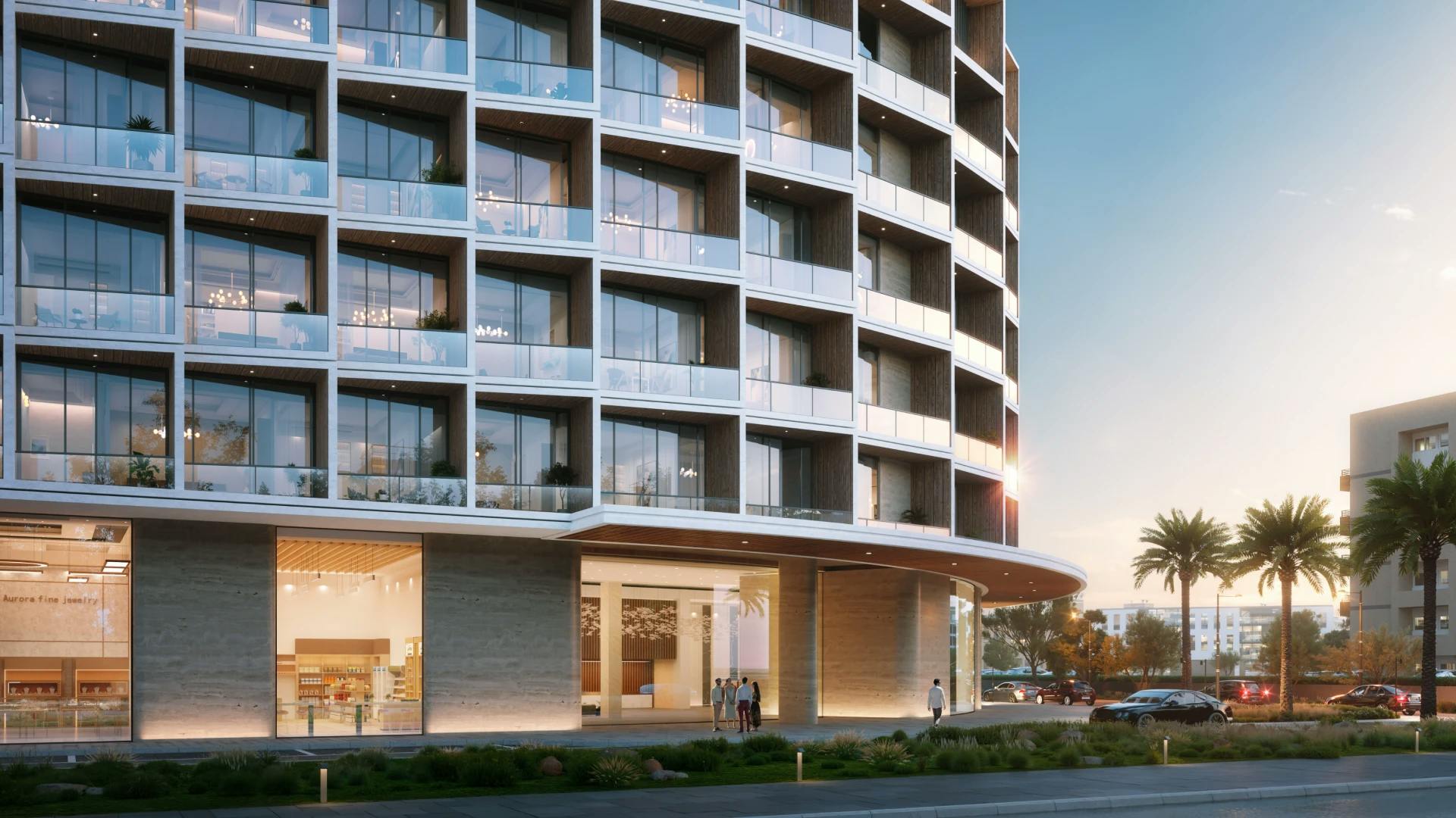 Binghatti Hillcrest — exterior view in Arjan (Dubailand)