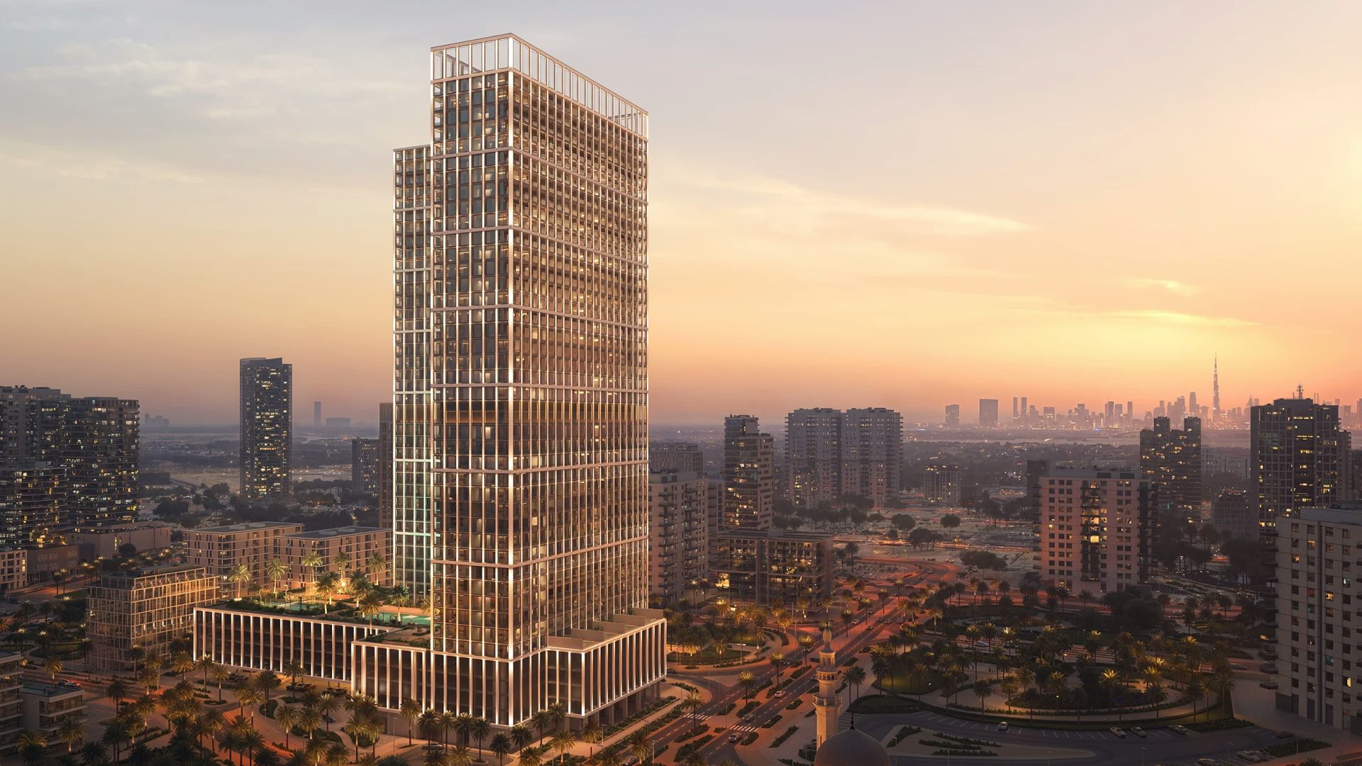 Binghatti Vintage — exterior view in Majan (Dubailand)