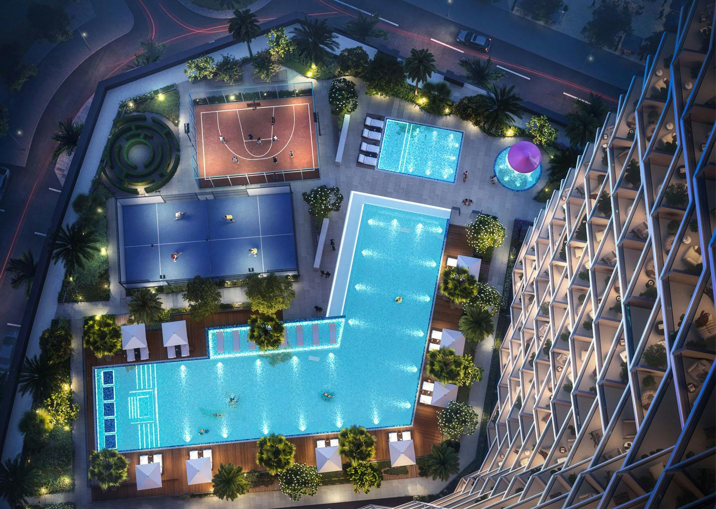 Binghatti Haven — espaces communs