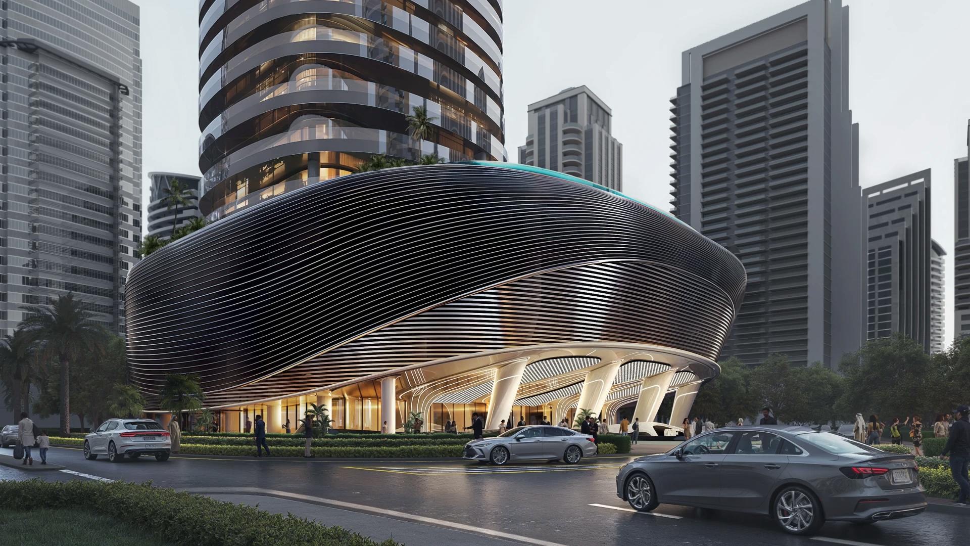 Binghatti Skyblade — exterior view in Downtown Dubai
