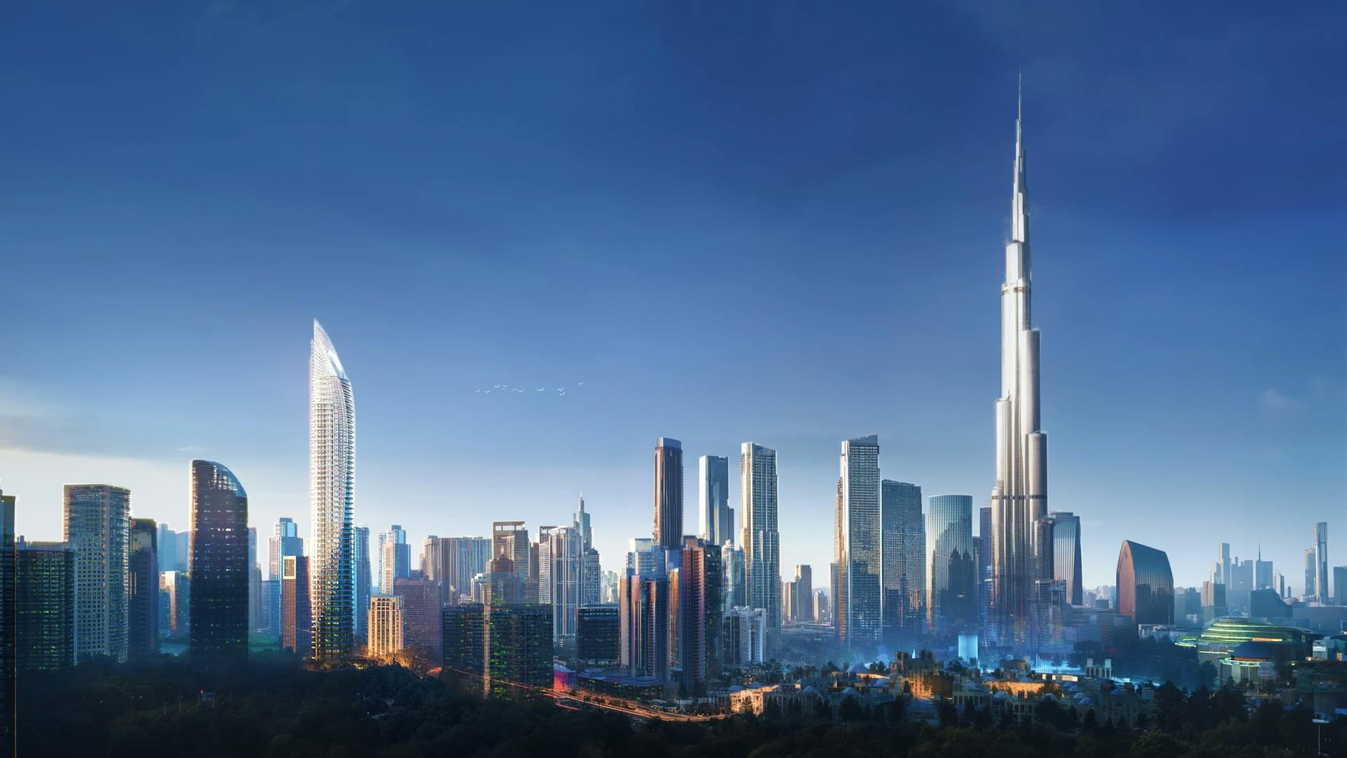 Binghatti Skyblade — exterior view in Downtown Dubai