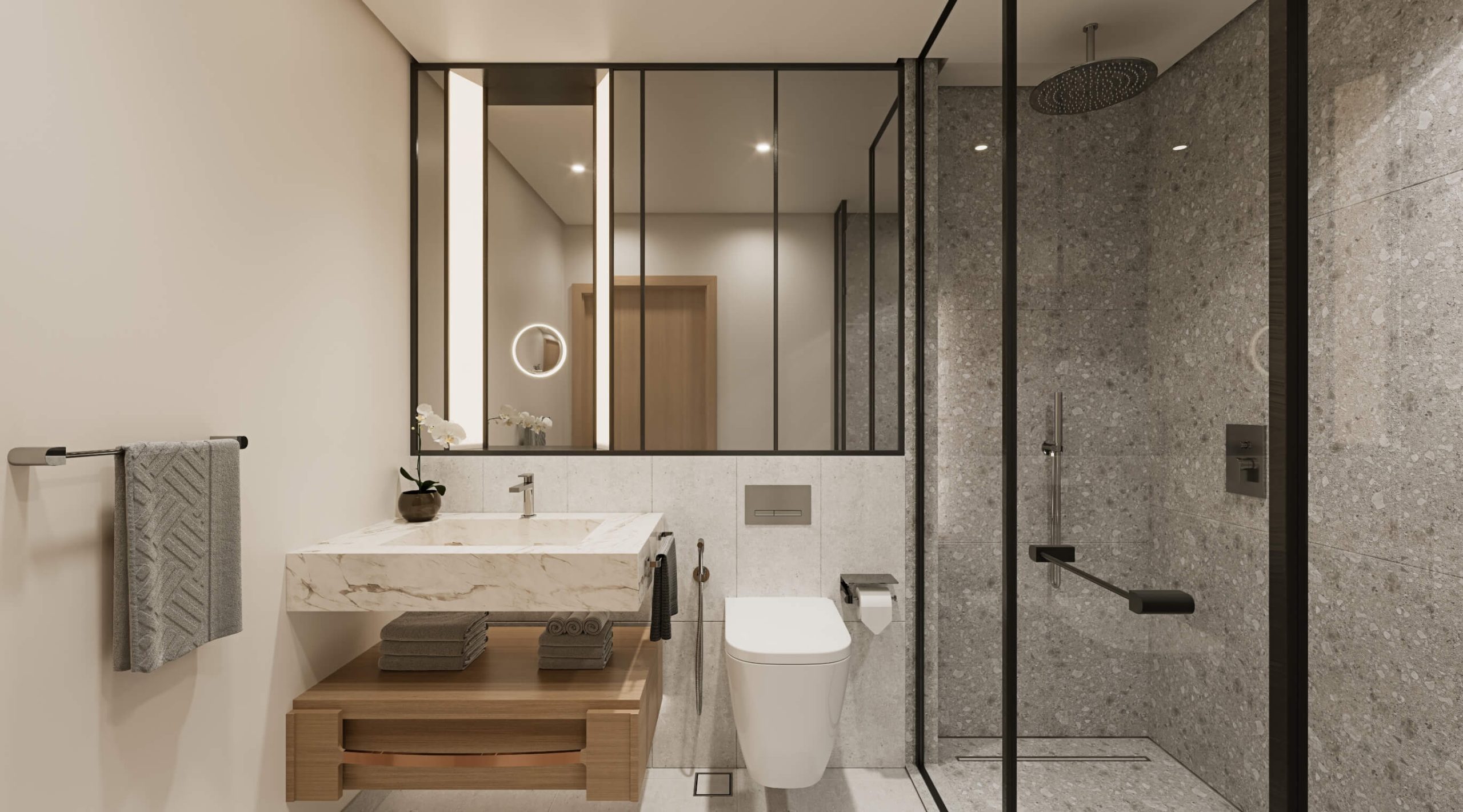 One River Point — exterior view in Business Bay