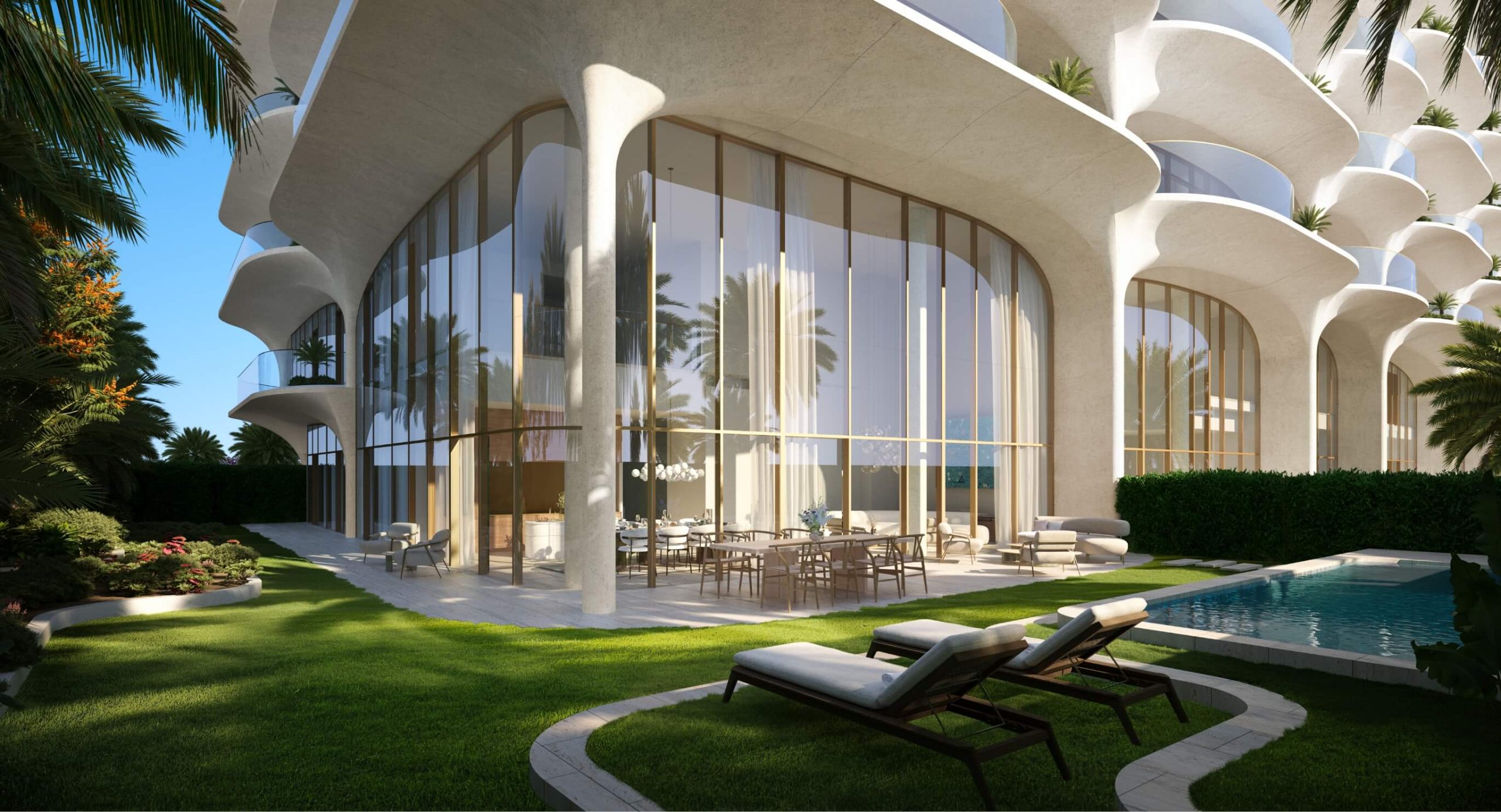 Ocean House — exterior view in Palm Jumeirah