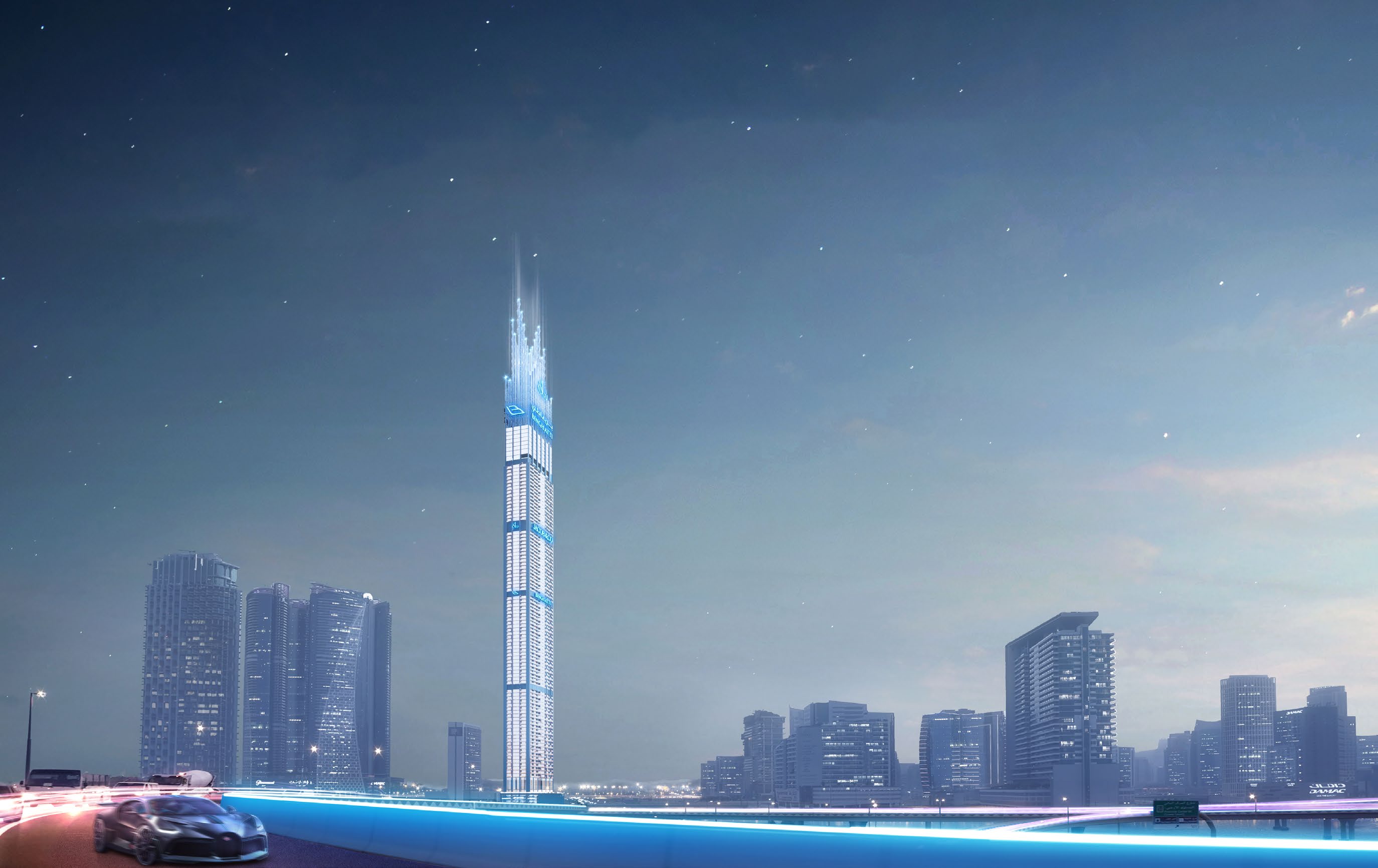 Burj Binghatti Jacob & Co — exterior view in Business Bay