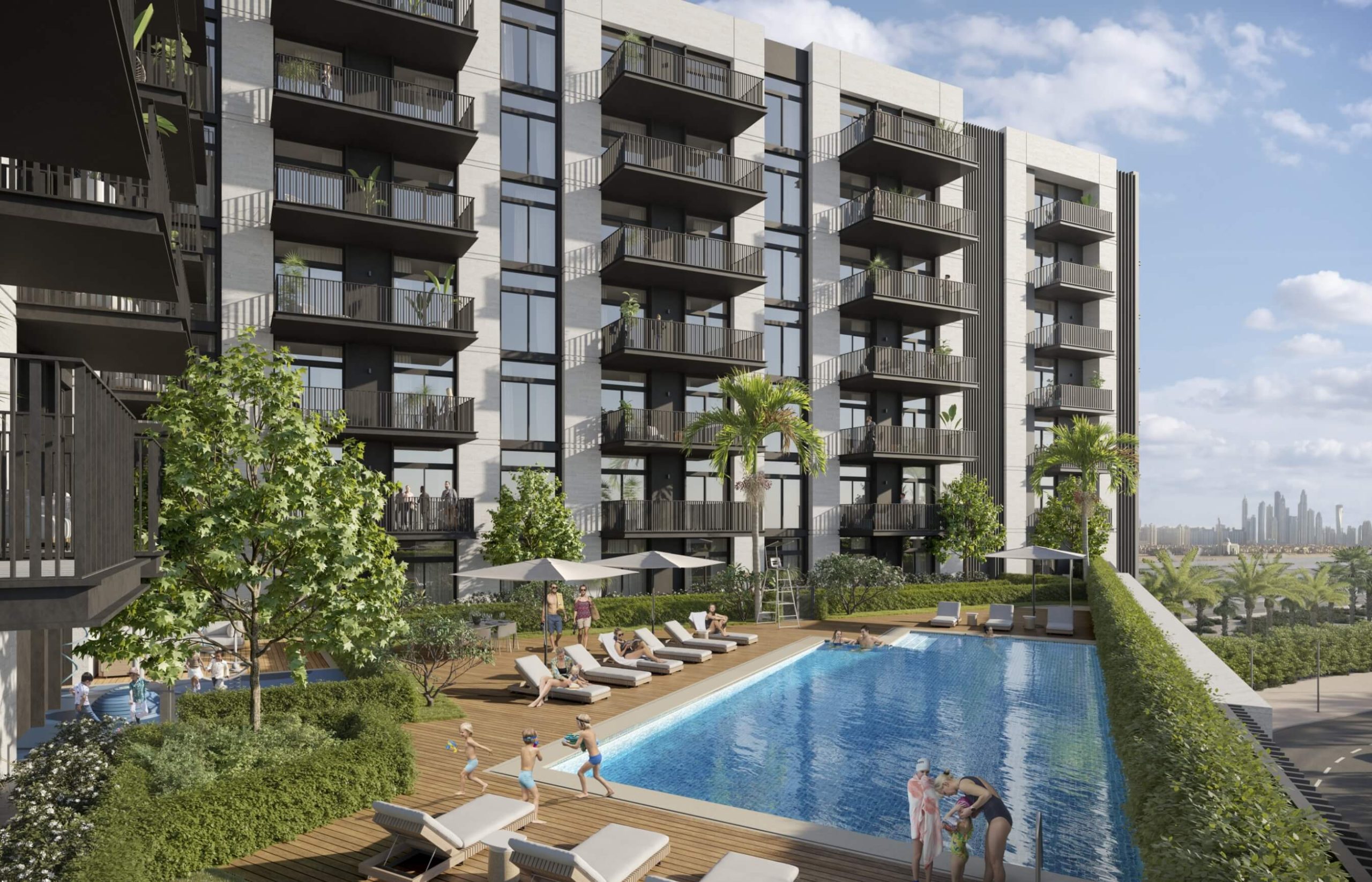 Rosemont Residences — exterior view in Jumeirah Village Triangle (JVT)
